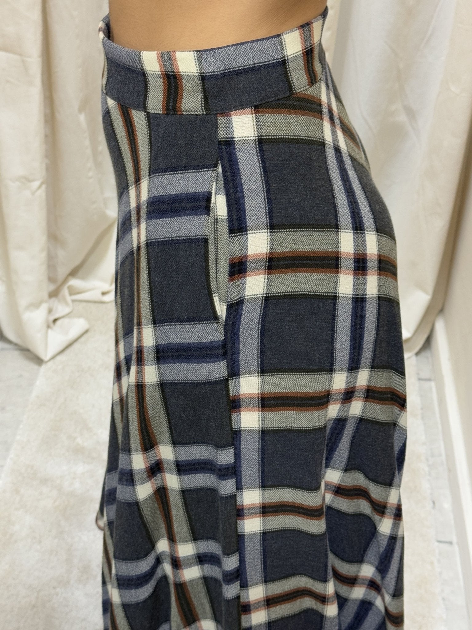 Gonna asimmetrica in tartan misto lana Dixie - GiuGiò | Shop online