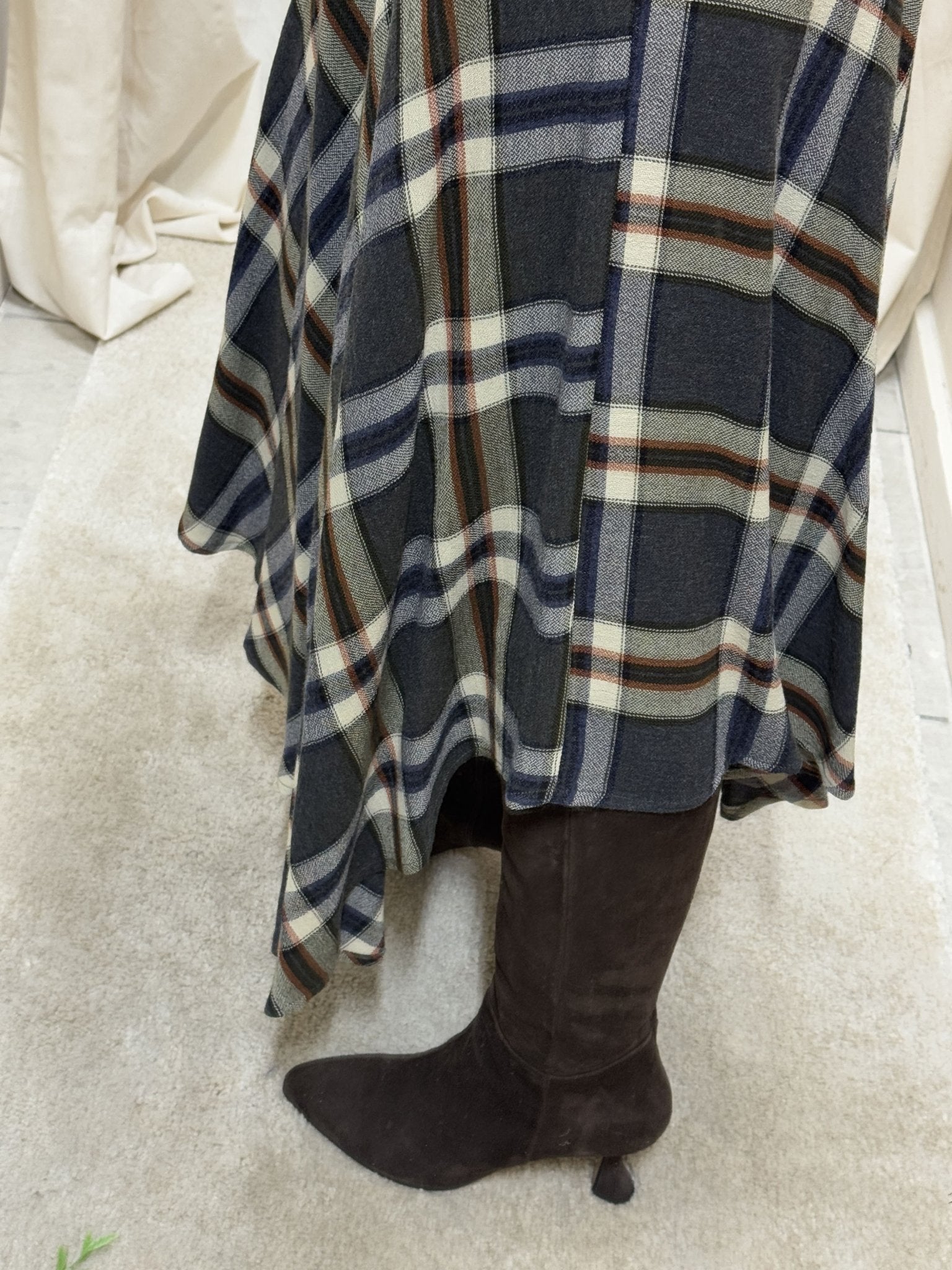 Gonna asimmetrica in tartan misto lana Dixie - GiuGiò | Shop online