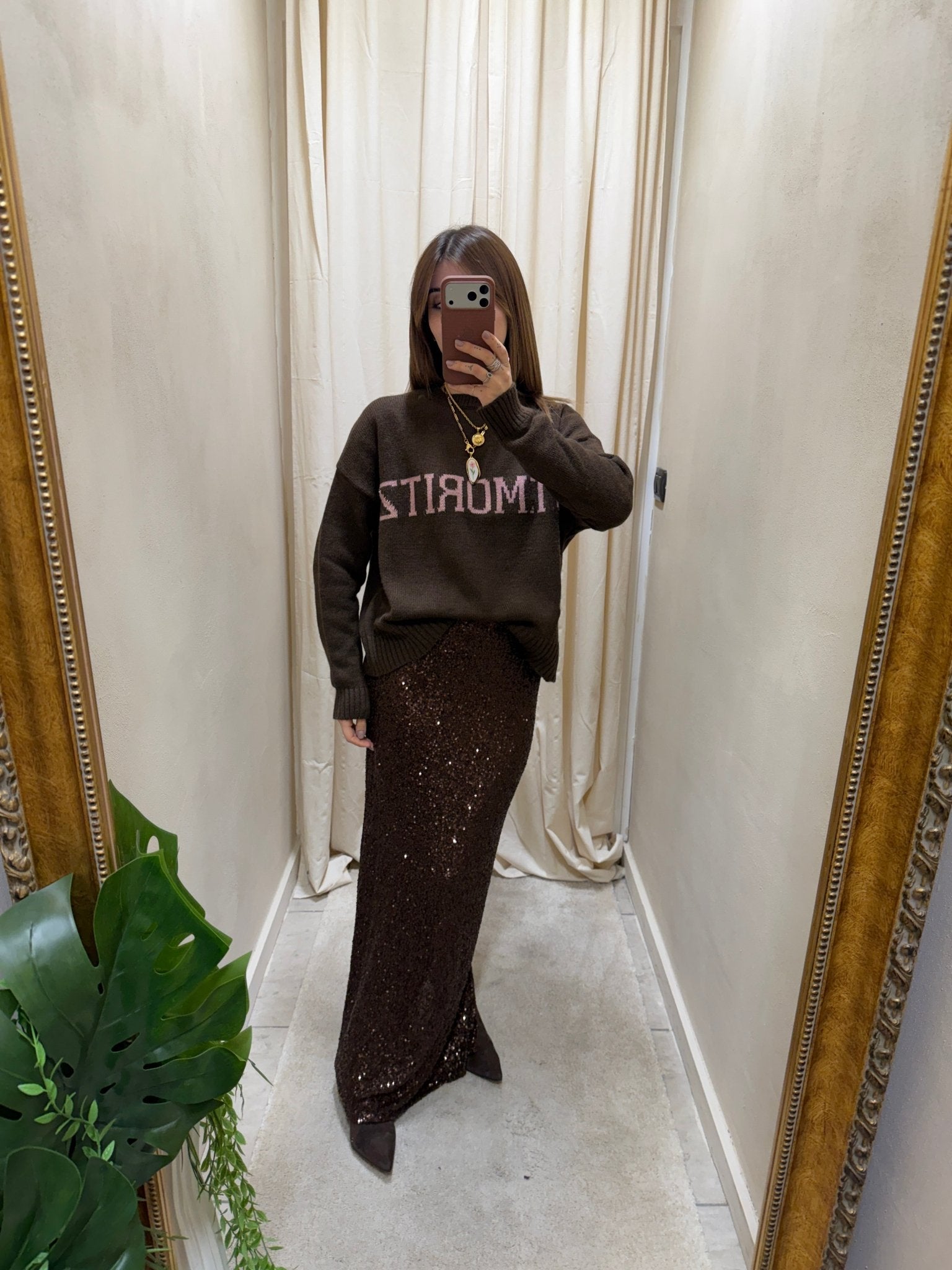 Gonna longuette micro - paillettes MyD - GiuGiò | Shop online