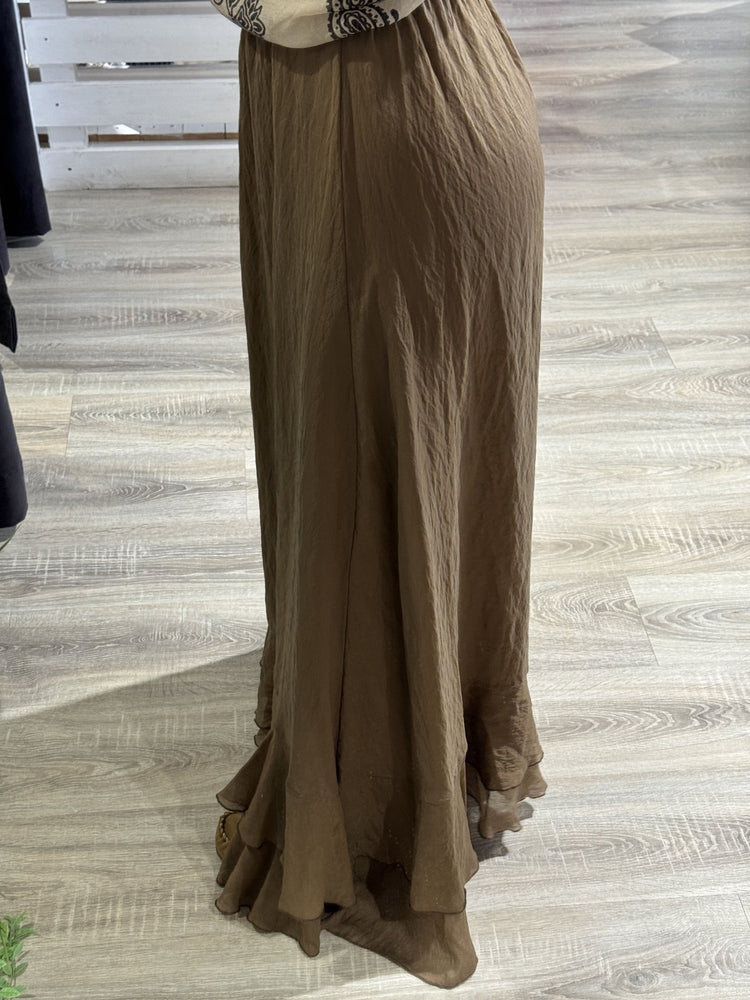 Gonna lunga in rayon con balza Susy Mix - GiuGiò | Shop online