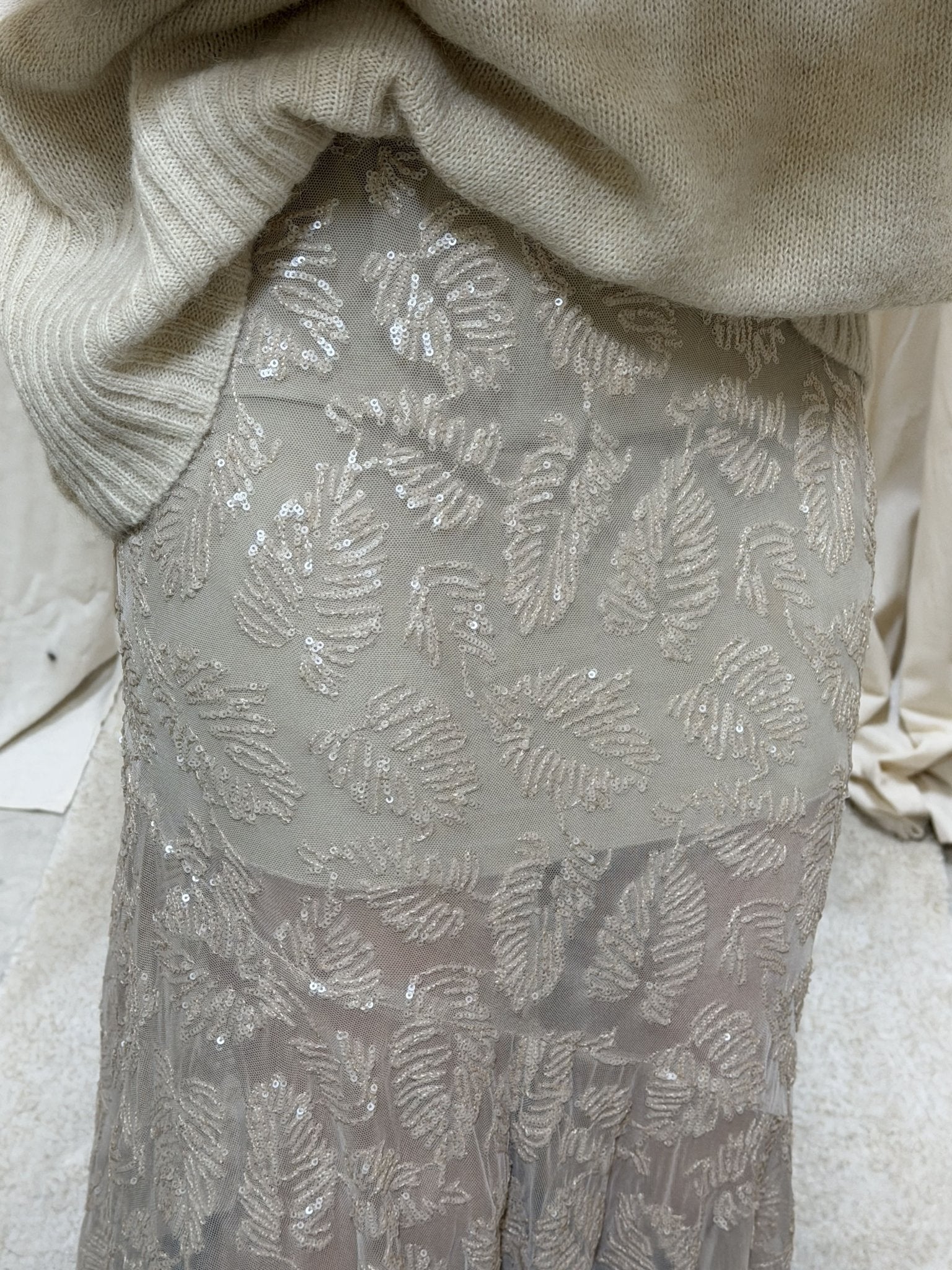 Gonna lunga sirena con paillettes Tensione In - GiuGiò | Shop online