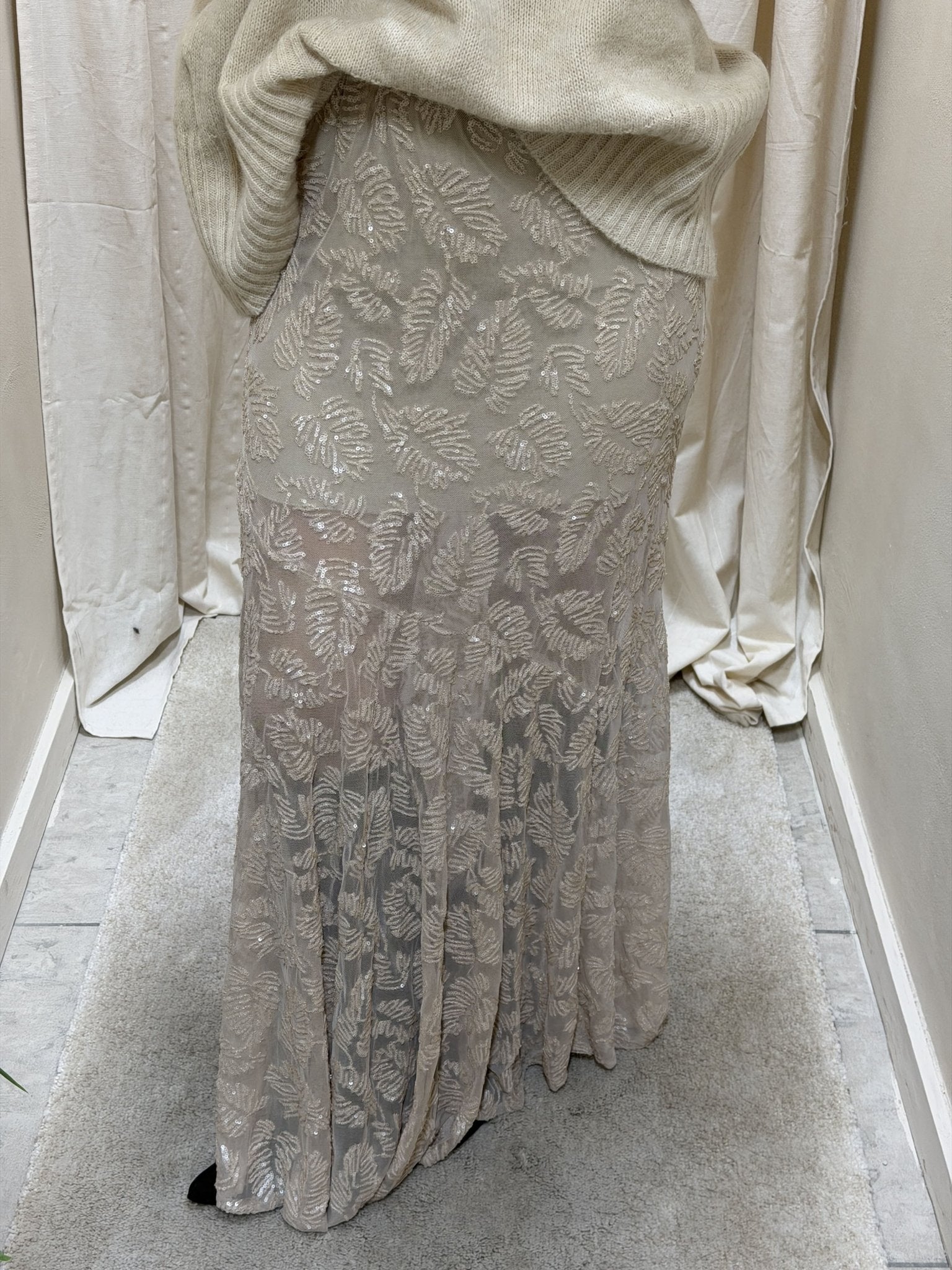 Gonna lunga sirena con paillettes Tensione In - GiuGiò | Shop online