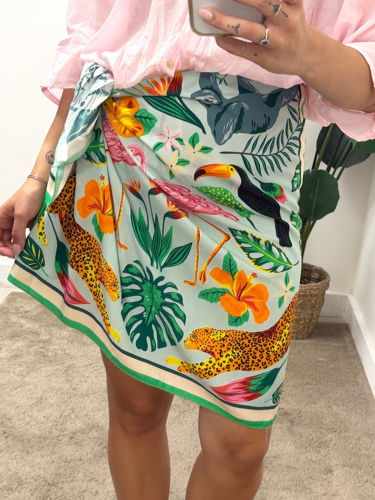 Gonna pareo stampa jungle Susy Mix - GiuGiò | Shop online