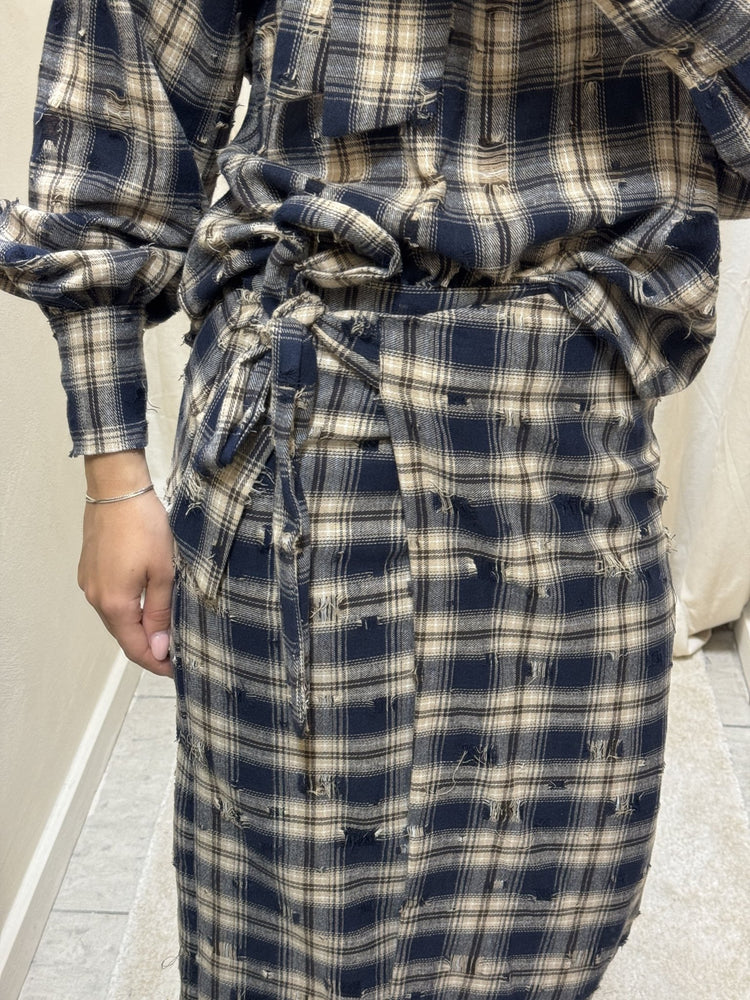 Gonna portafoglio in flanella stampa check HaveOne - GiuGiò | Shop online