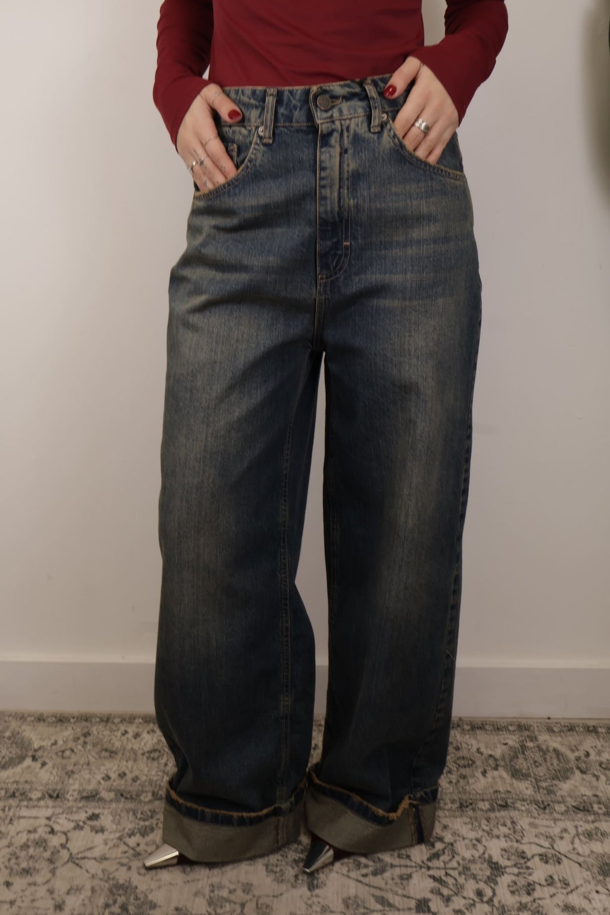 Jeans baggy maxi risvolto Tensione In - GiuGiò | Shop online