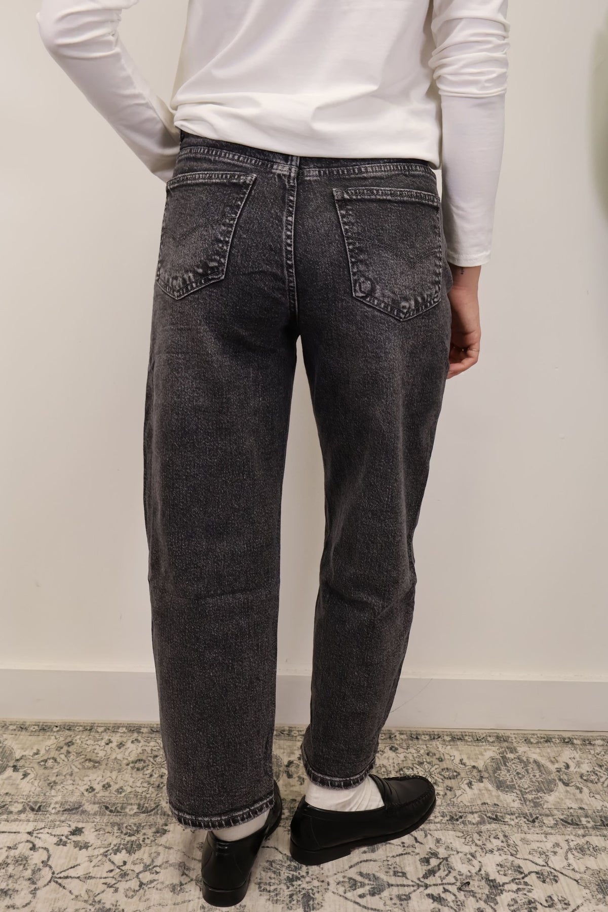 Jeans balloon crop nero lavato MyD - GiuGiò | Shop online