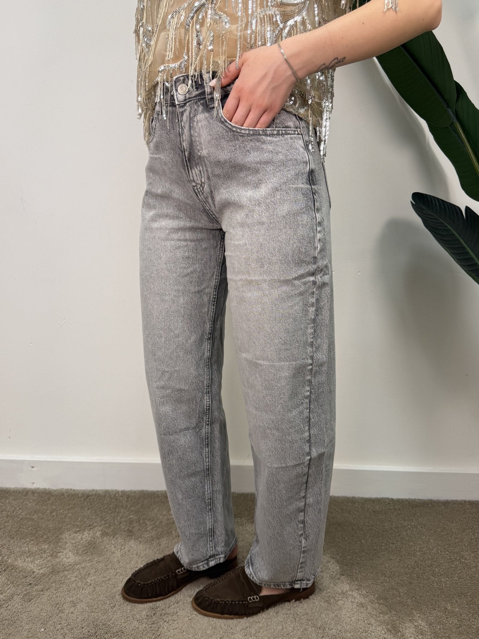 Jeans balloon grigio MyD - GiuGiò | Shop online