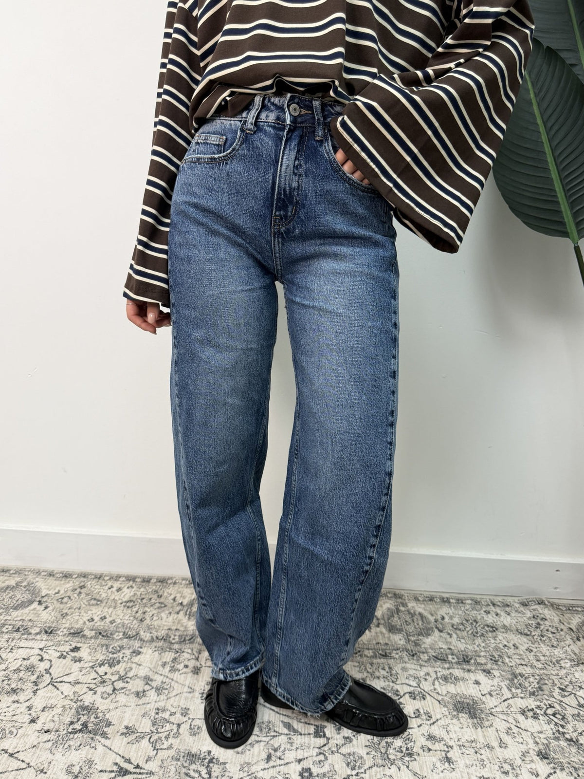 Jeans barrel Deva blu MyD - GiuGiò | Shop online