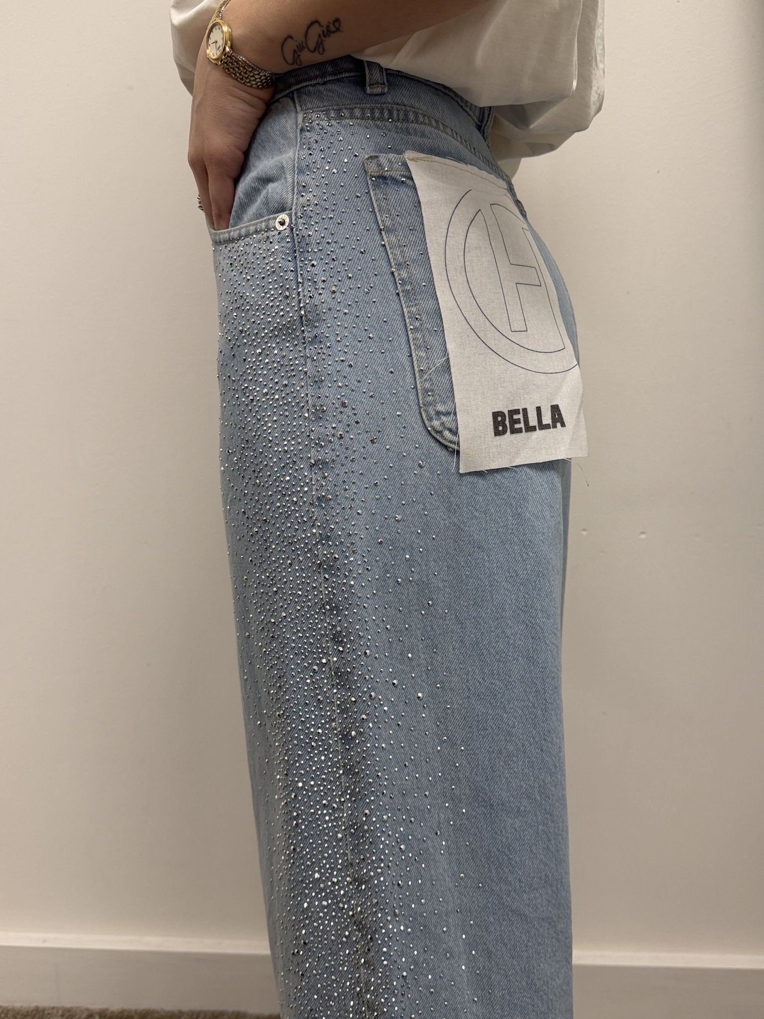 Jeans Bella con applicazioni strass HaveOne - GiuGiò | Shop online