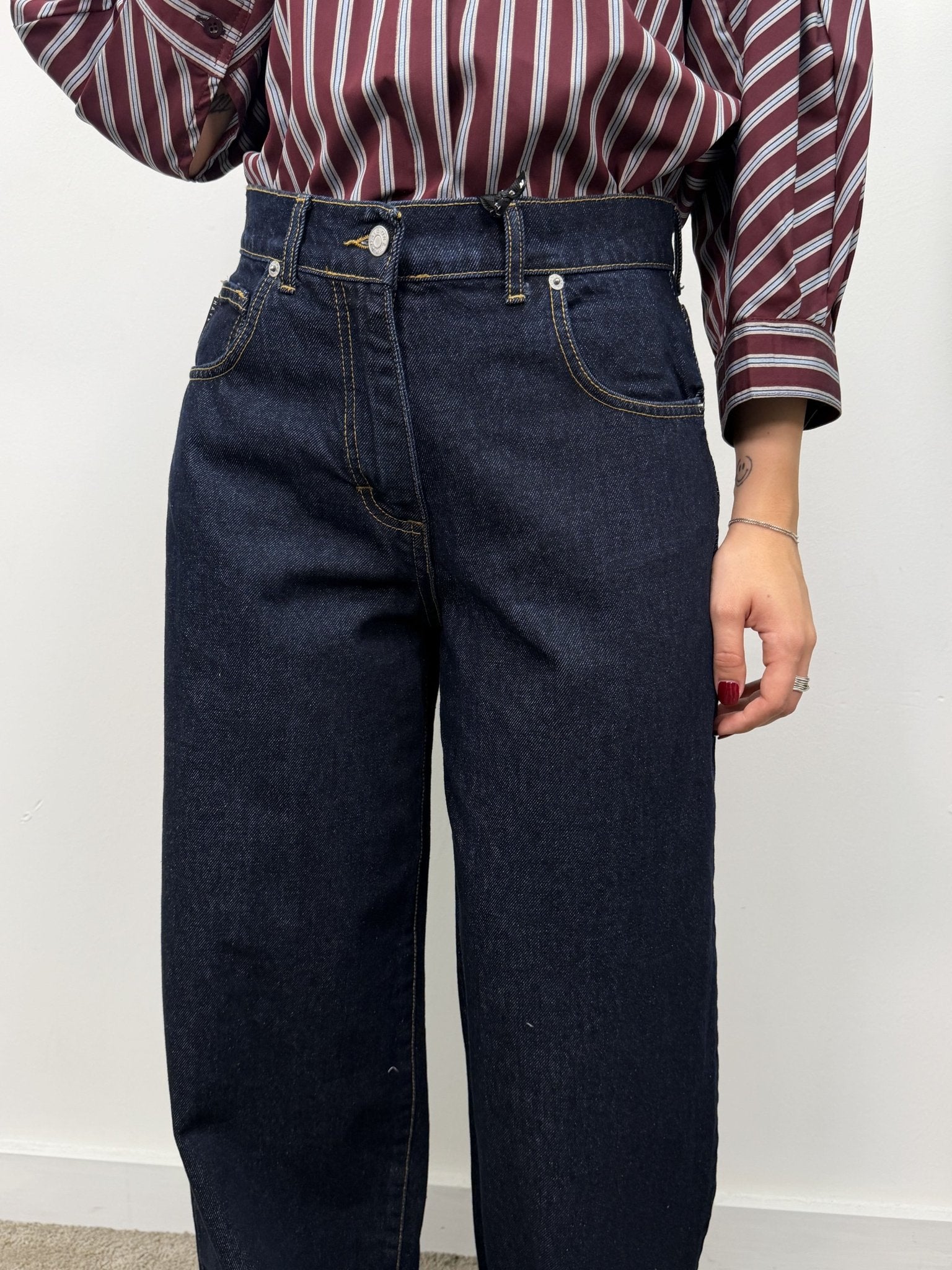 Jeans Bella gamba dritta denim scuro HaveOne - GiuGiò | Shop online