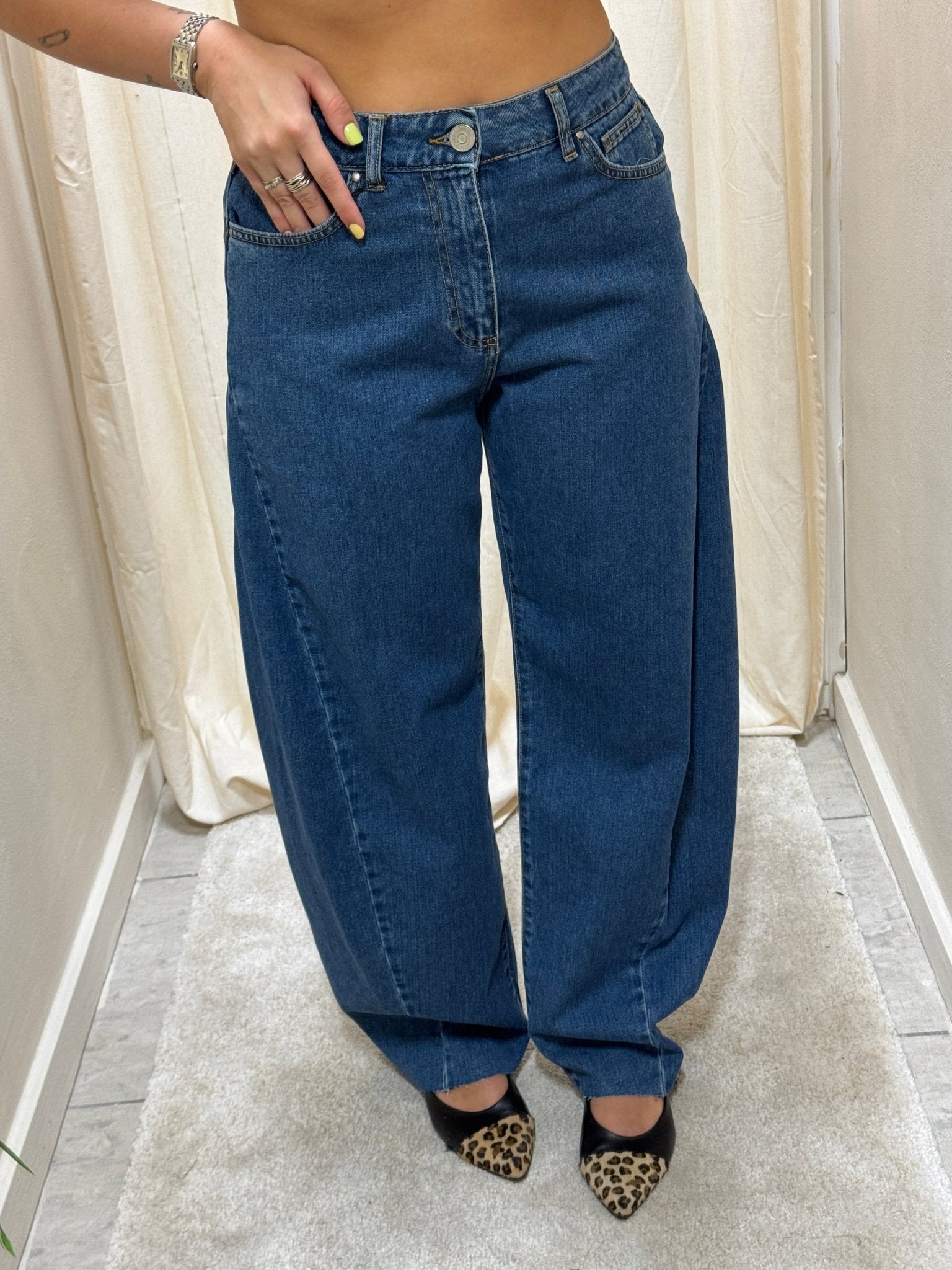 Jeans blu denim banana Tensione In - GiuGiò | Shop online