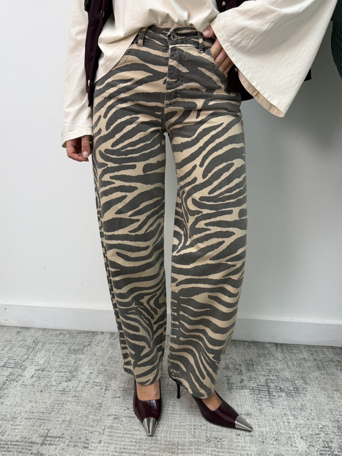 Jeans Eva fantasia zebra Dixie - GiuGiò | Shop online