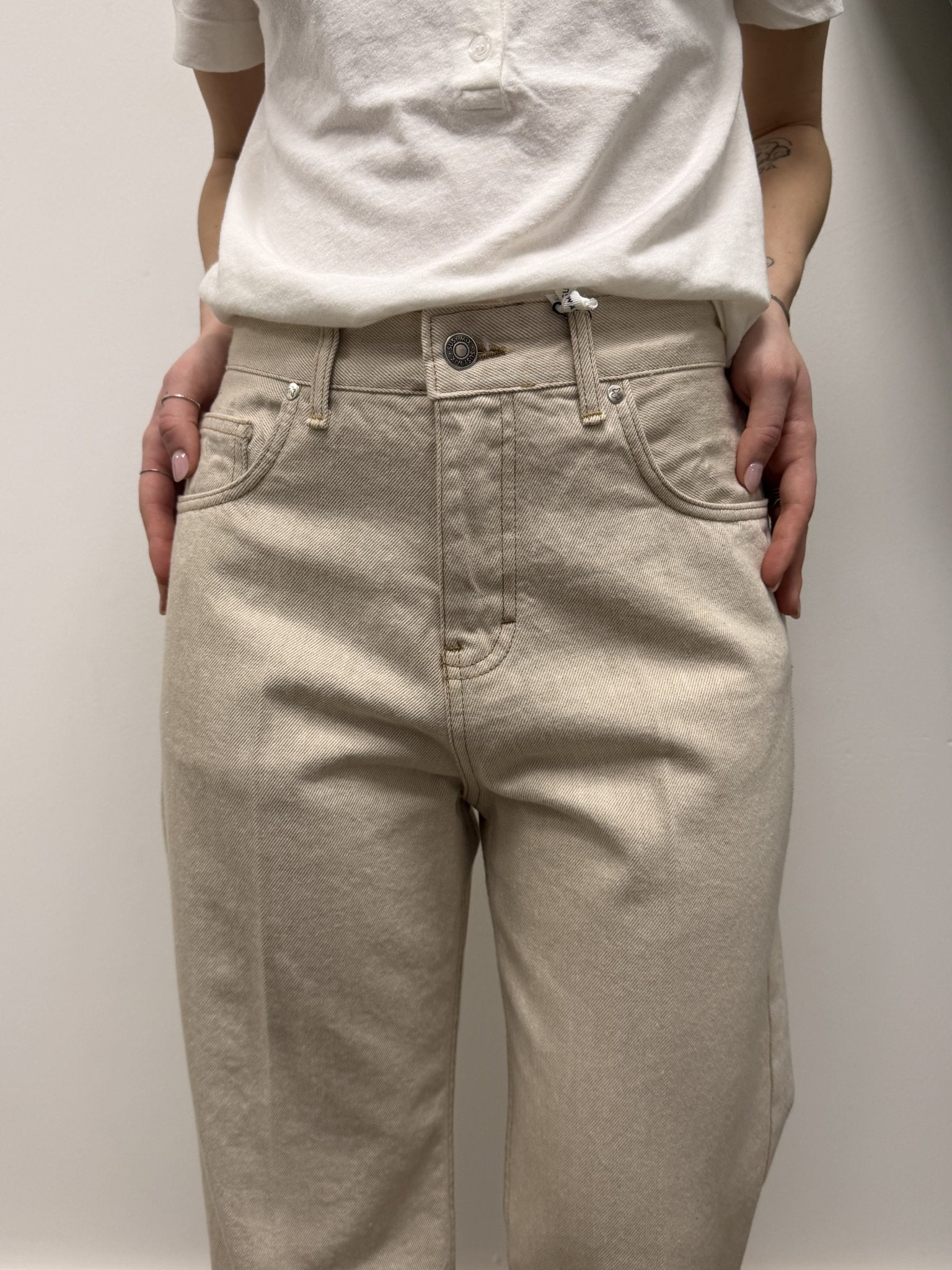 Jeans gamba dritta con maxi risvolto Susy Mix - GiuGiò | Shop online