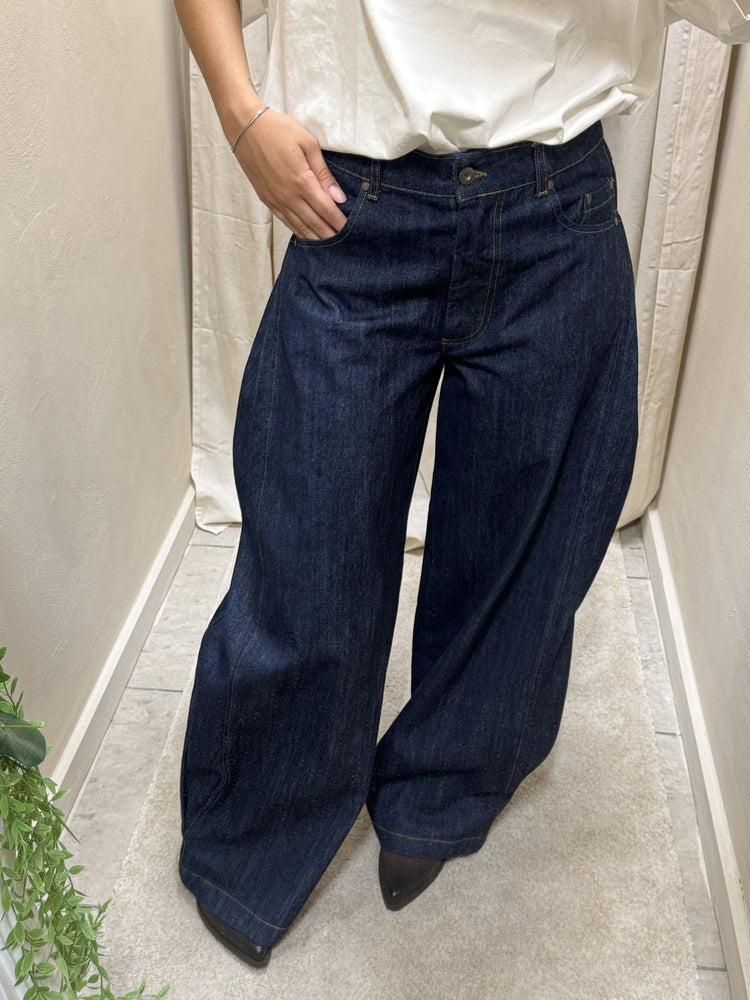 Jeans mod. barrel denim scuro Susy Mix - GiuGiò | Shop online