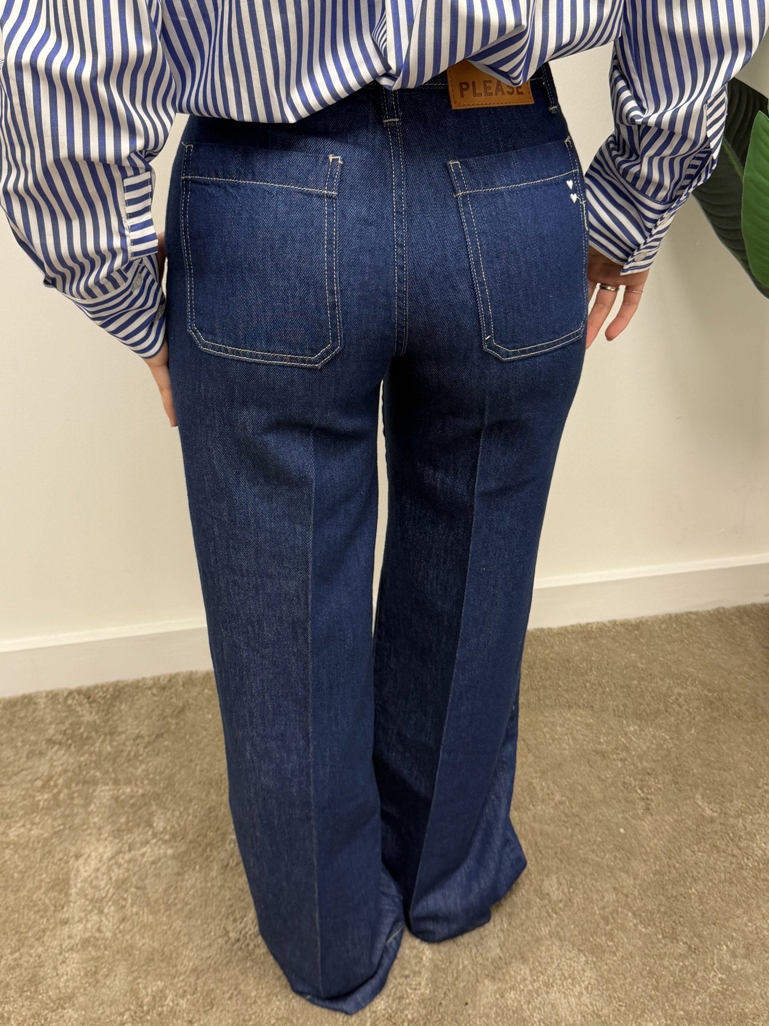 Jeans palazzo blu scuro Please - GiuGiò | Shop online