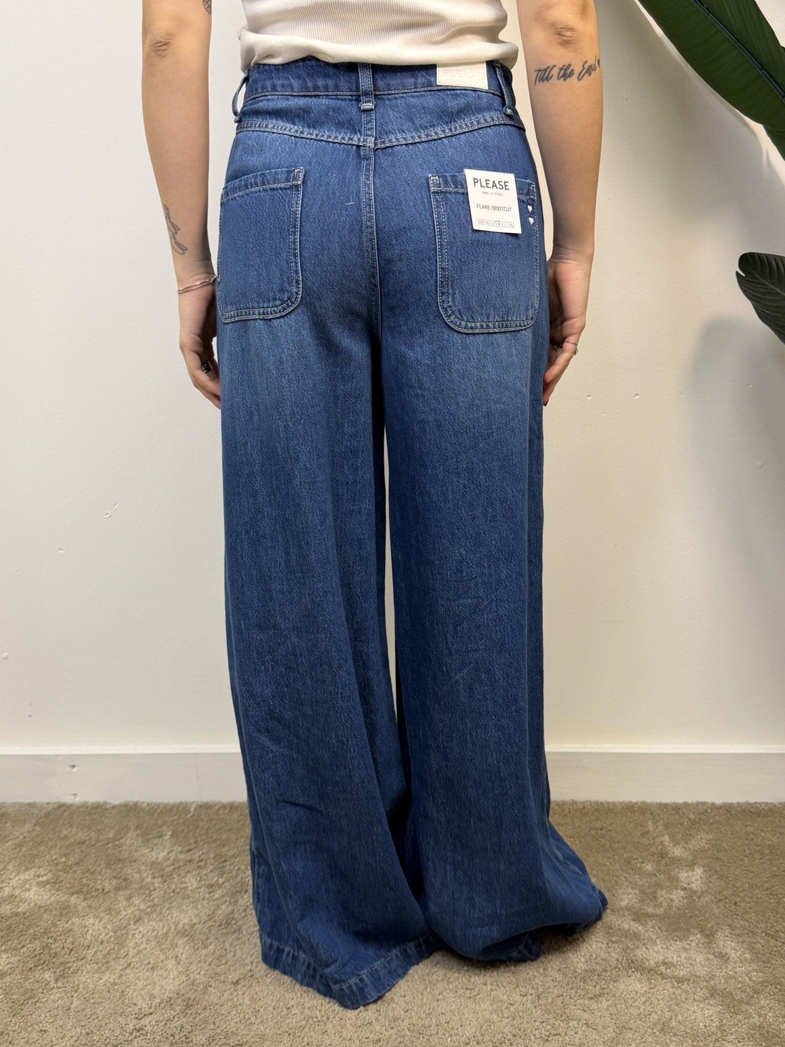 Jeans palazzo vita alta Please - GiuGiò | Shop online