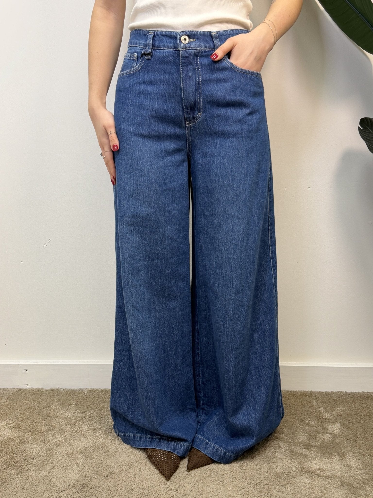 Jeans palazzo vita alta Please - GiuGiò | Shop online