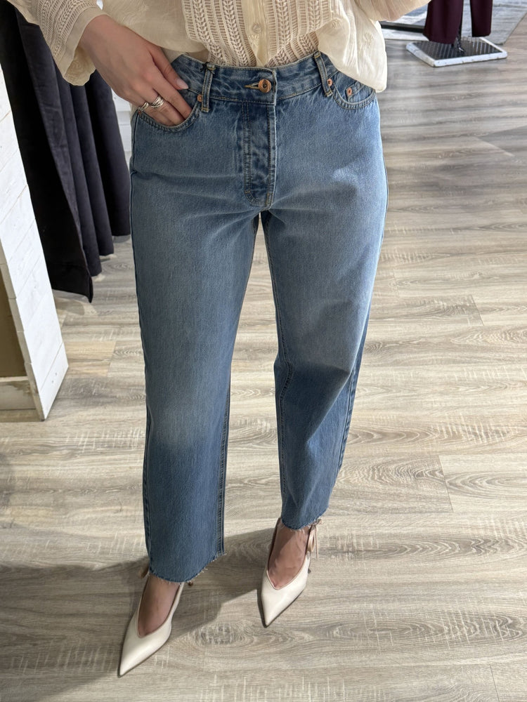 Jeans sigaretta orlo sfrangiato Tensione In - GiuGiò | Shop online