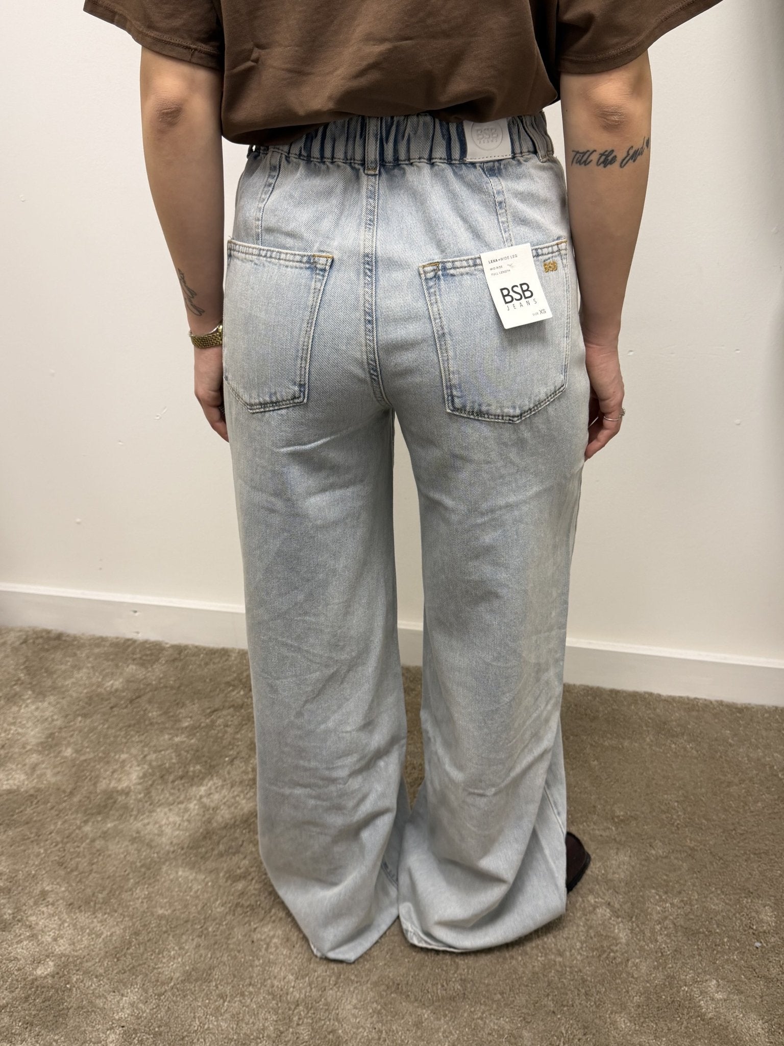 Jeans wide con elastico sul retro BSB - GiuGiò | Shop online