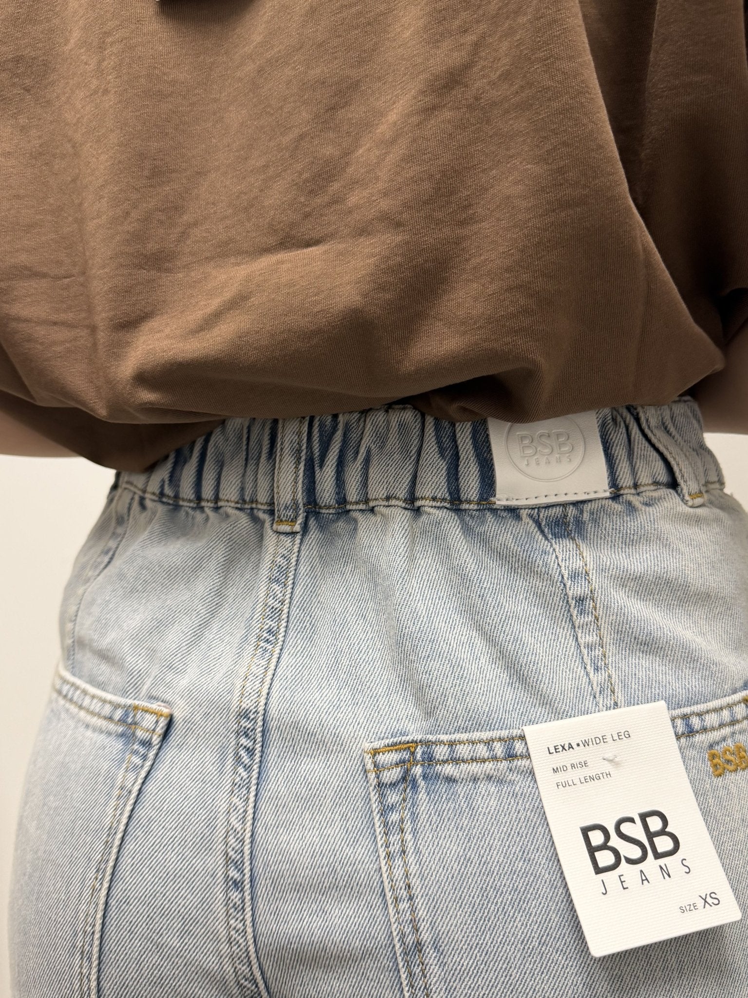 Jeans wide con elastico sul retro BSB - GiuGiò | Shop online