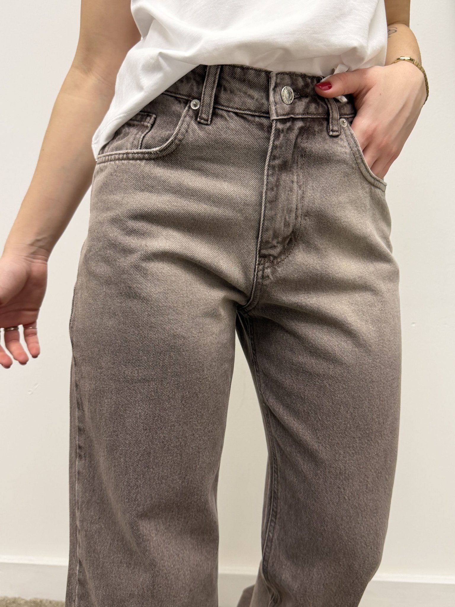 Jeans wide leg tinto capo marrone Susy Mix - GiuGiò | Shop online