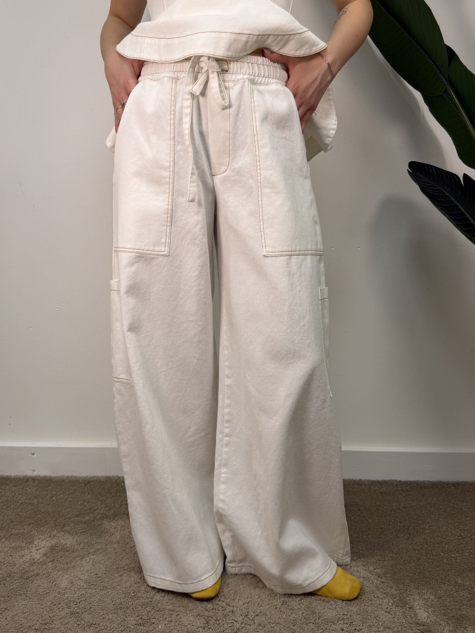 Jeans worker ampio bianco Tensione In - GiuGiò | Shop online