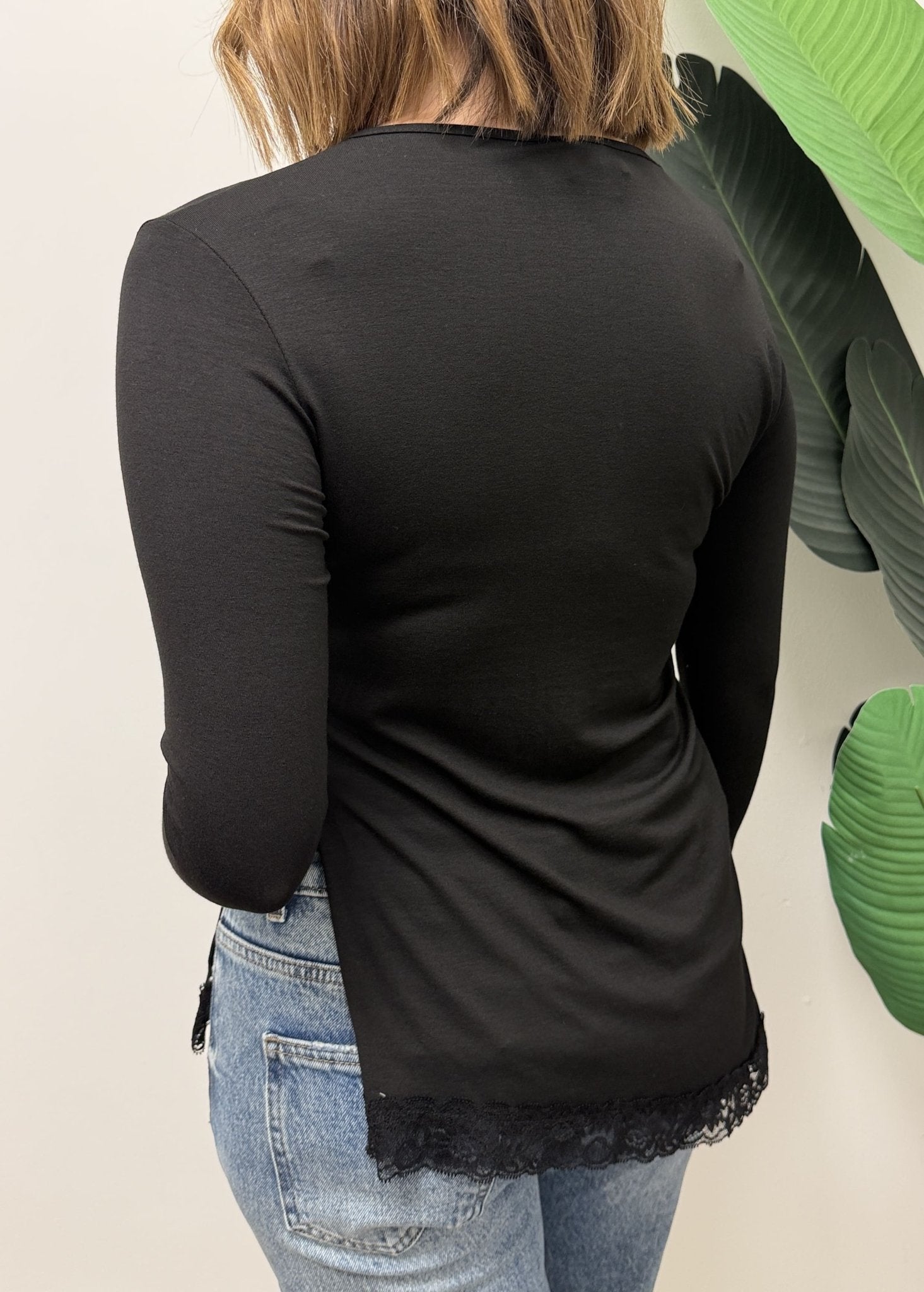 Maglia asimmetrica in viscosa con fondo in pizzo MyD - GiuGiò | Shop online