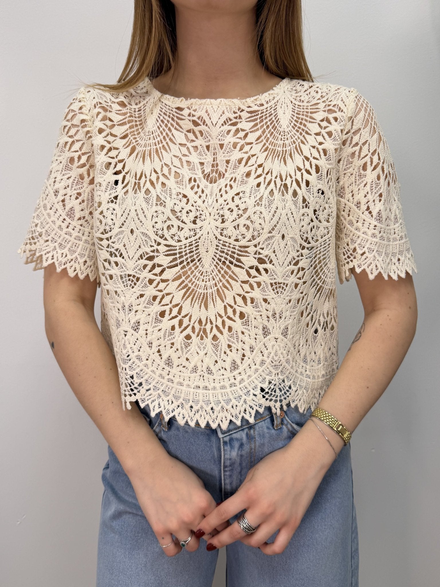 Maglia crop in pizzo HaveOne - GiuGiò | Shop online