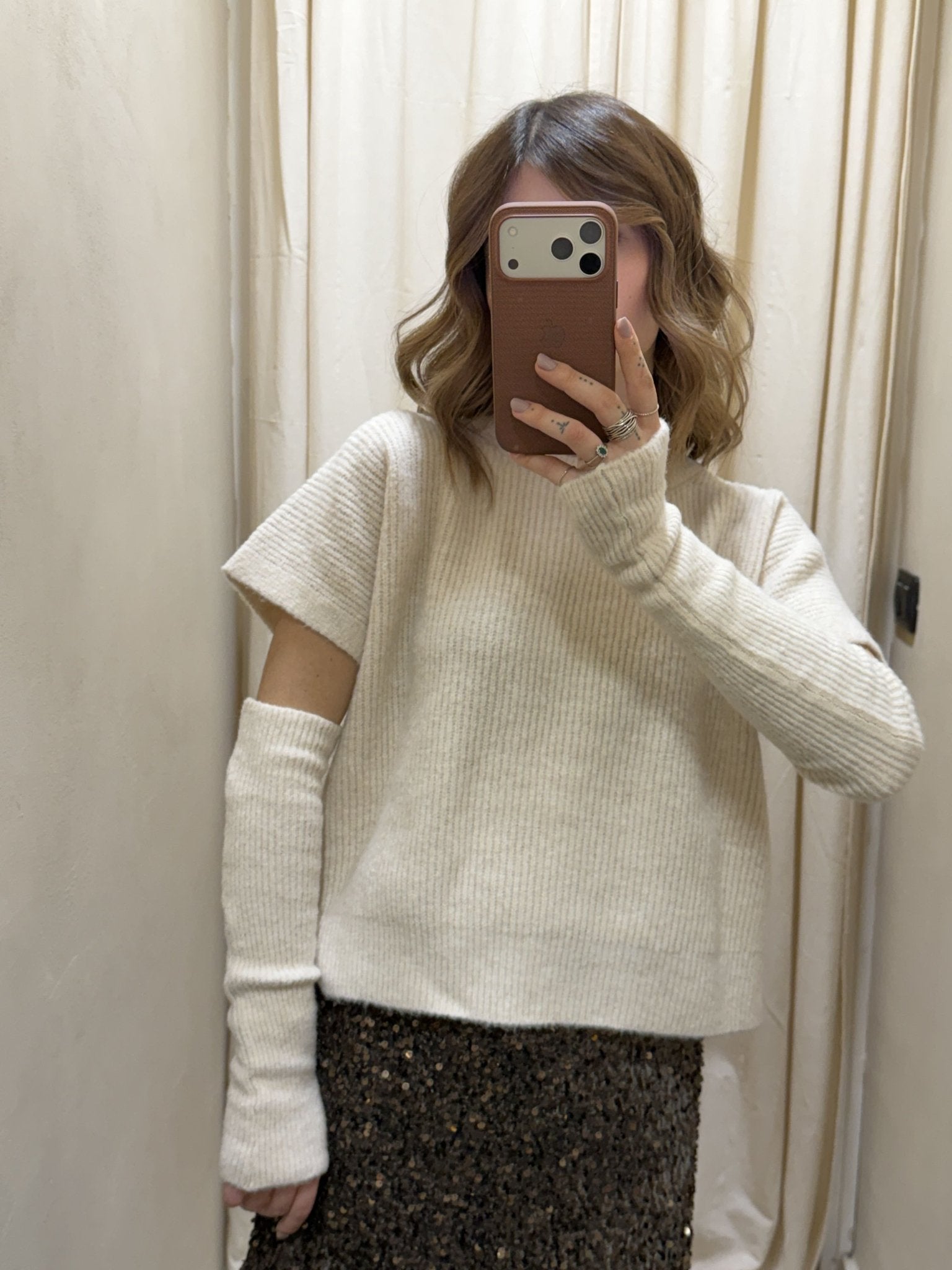 Maglia gilet con manicotti Susy Mix - GiuGiò | Shop online