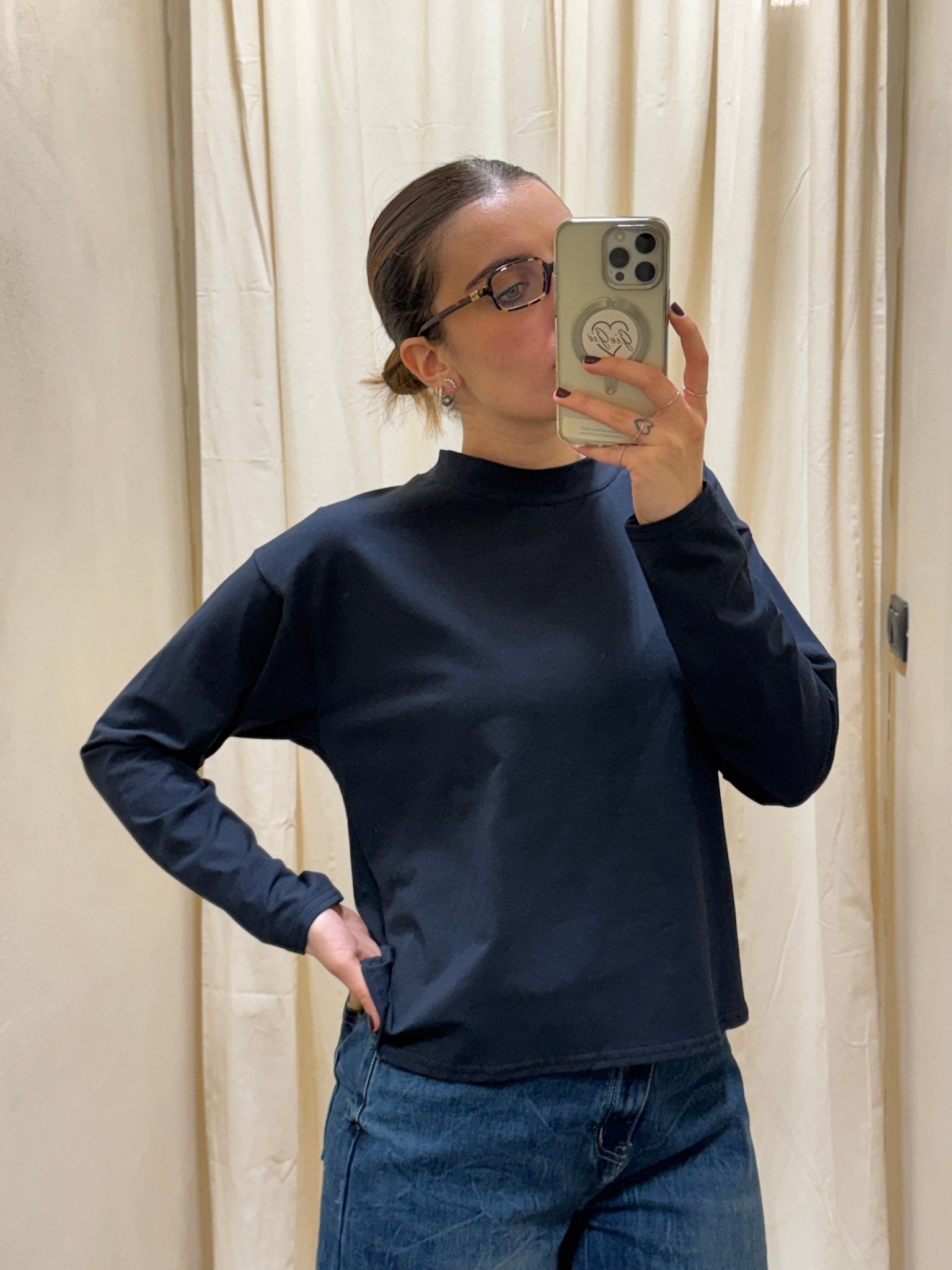 Maglia girocollo in cotone manica lunga MyD - GiuGiò | Shop online