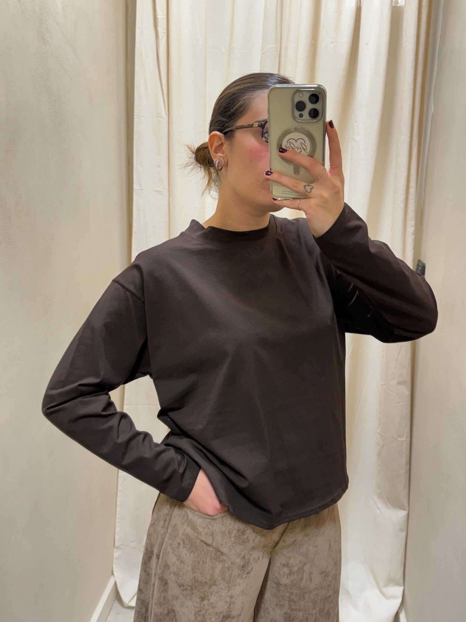 Maglia girocollo in cotone manica lunga MyD - GiuGiò | Shop online