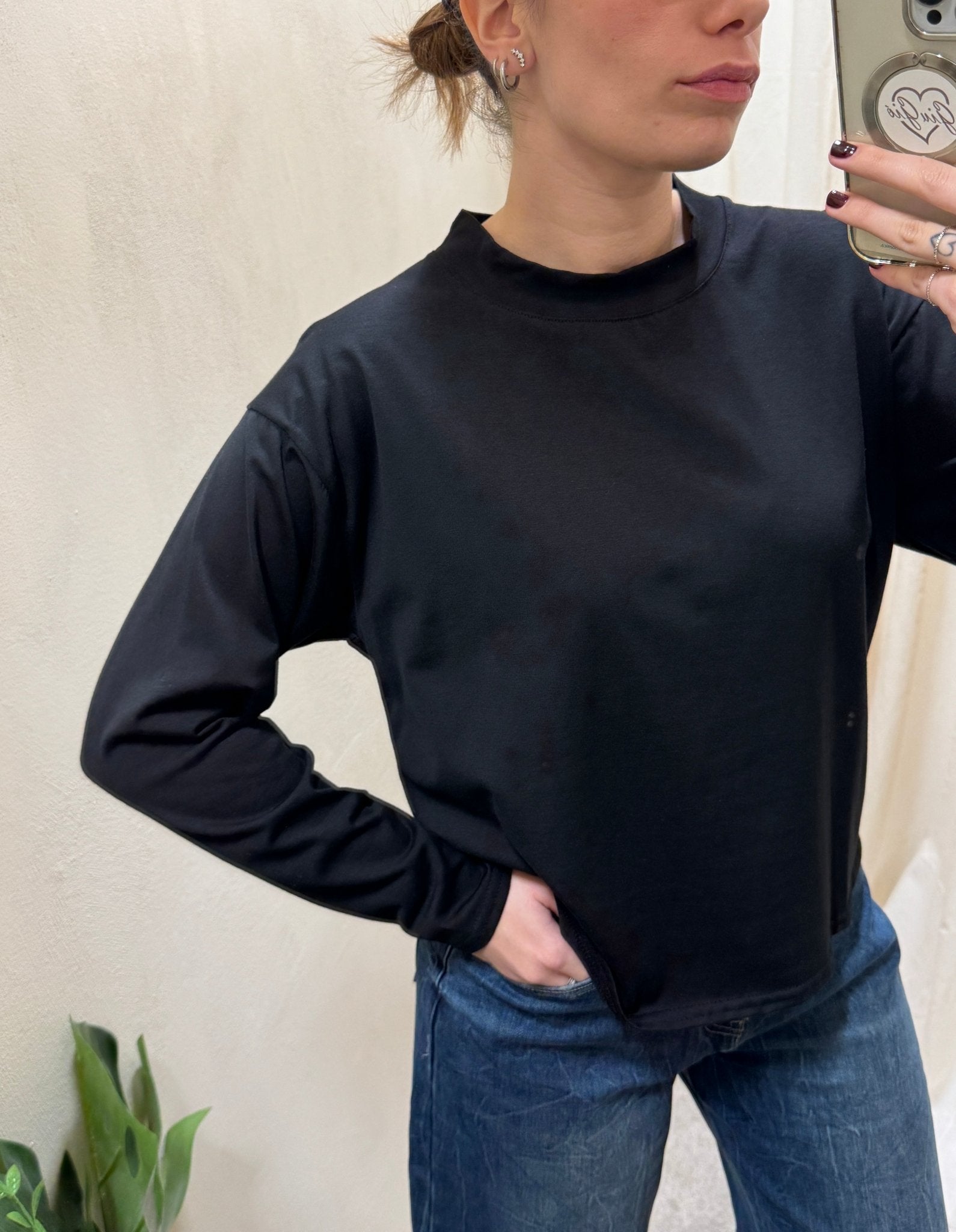 Maglia girocollo in cotone manica lunga MyD - GiuGiò | Shop online