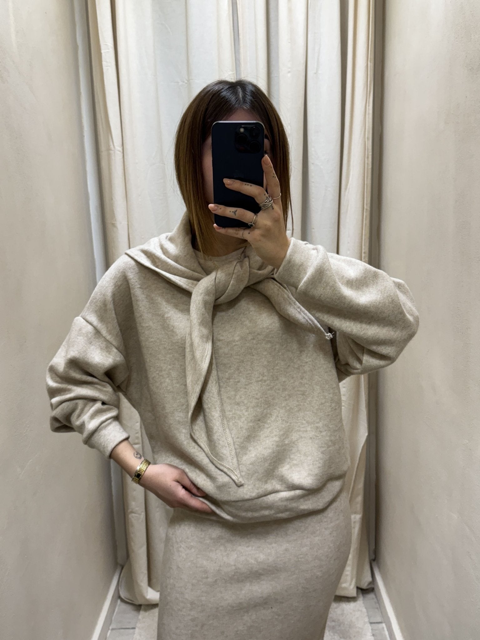 Maglia girocollo over con foulard HaveOne - GiuGiò | Shop online