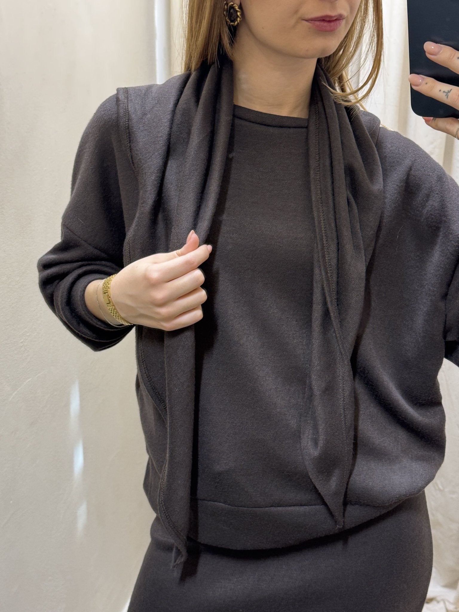 Maglia girocollo over con foulard HaveOne - GiuGiò | Shop online