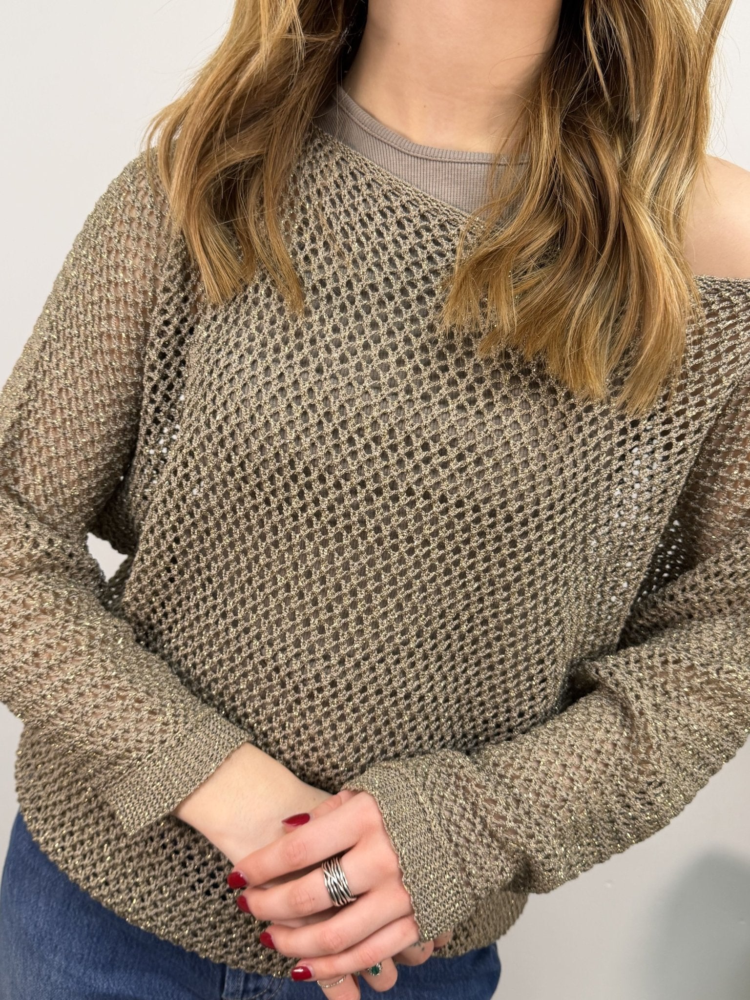 Maglia in filo lurex traforato MYD - GiuGiò | Shop online