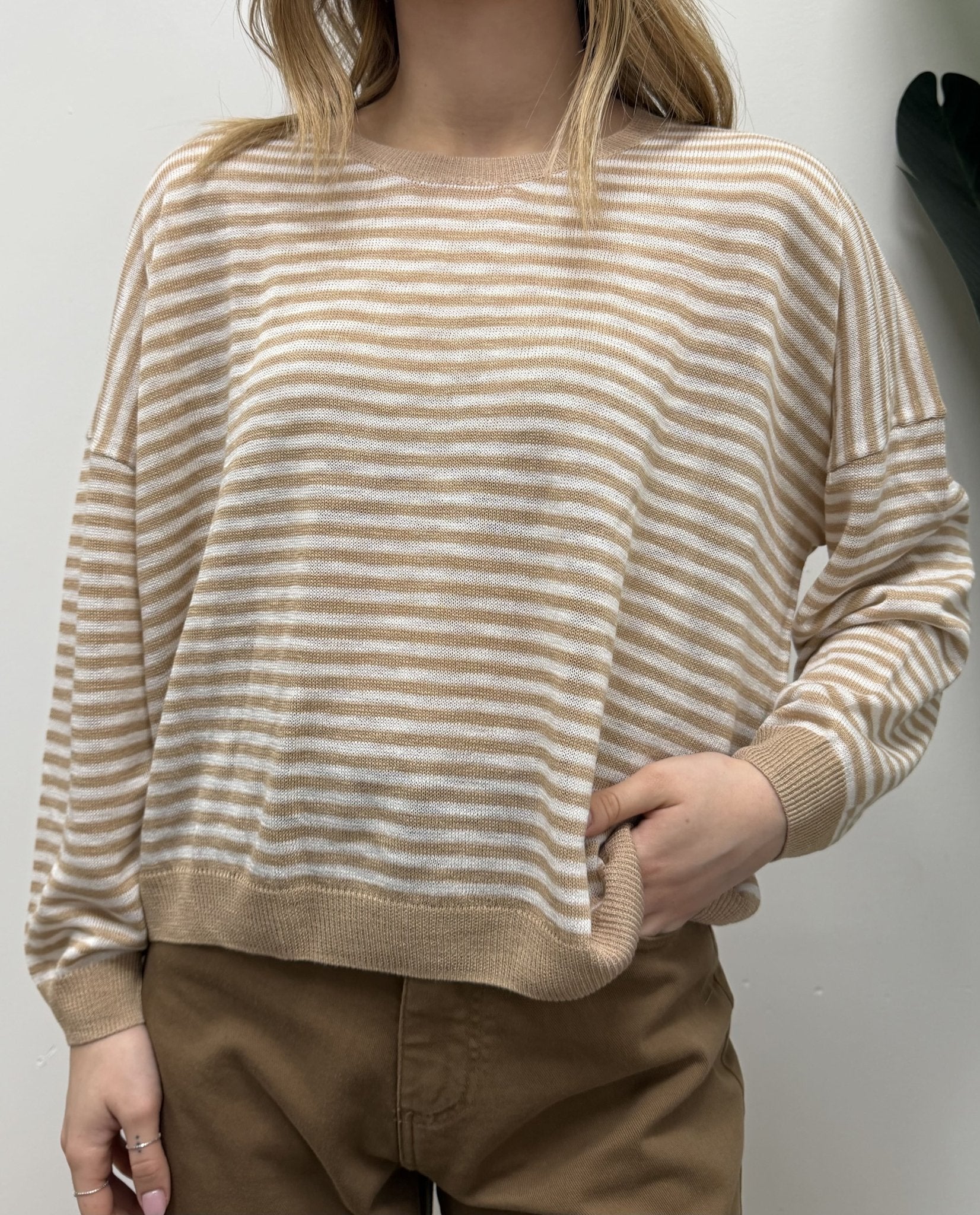 Maglioncino rigato in filo di viscosa Dixie - GiuGiò | Shop online