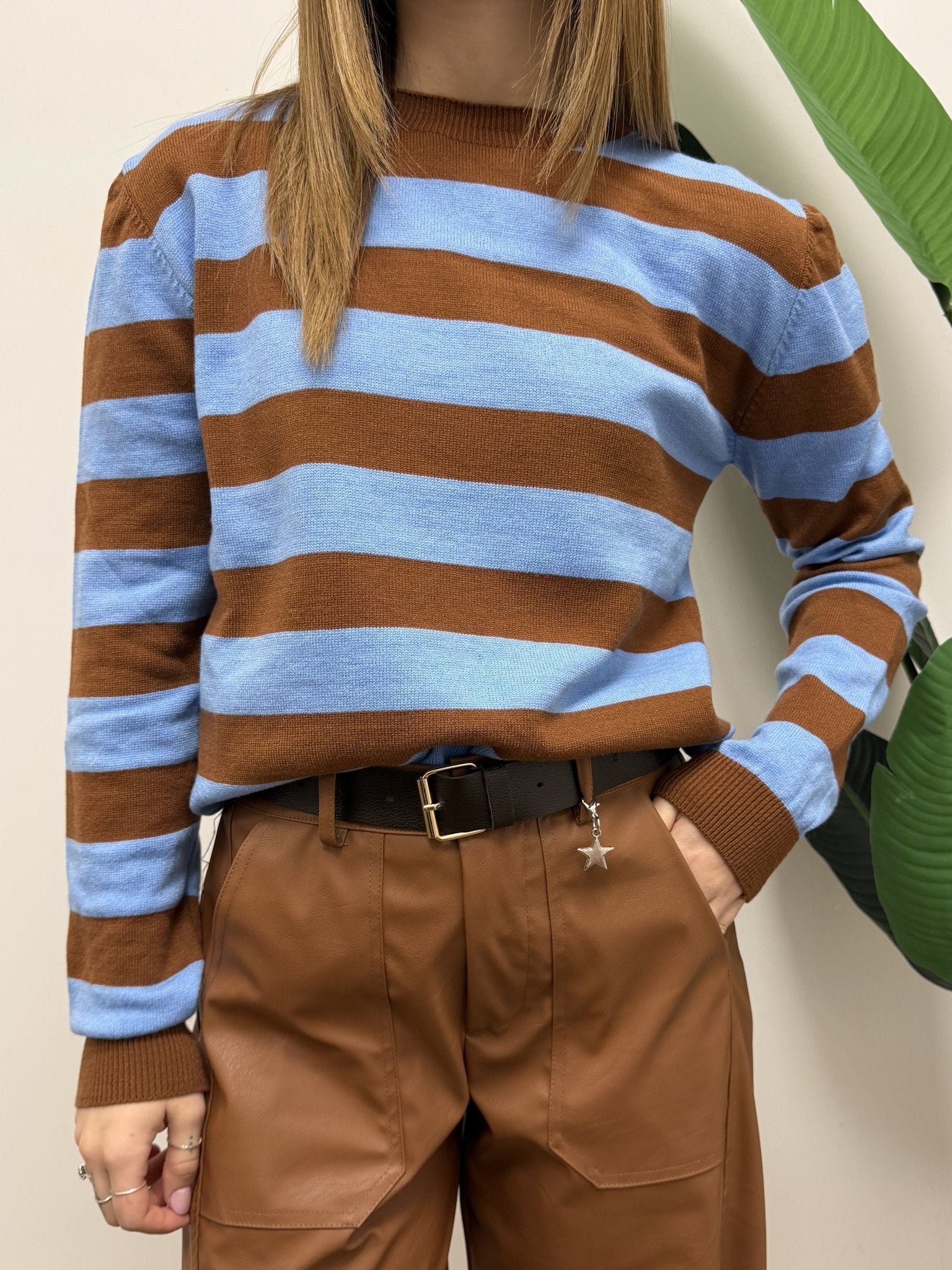 Maglioncino rigato in filo misto viscosa Tensione In - GiuGiò | Shop online