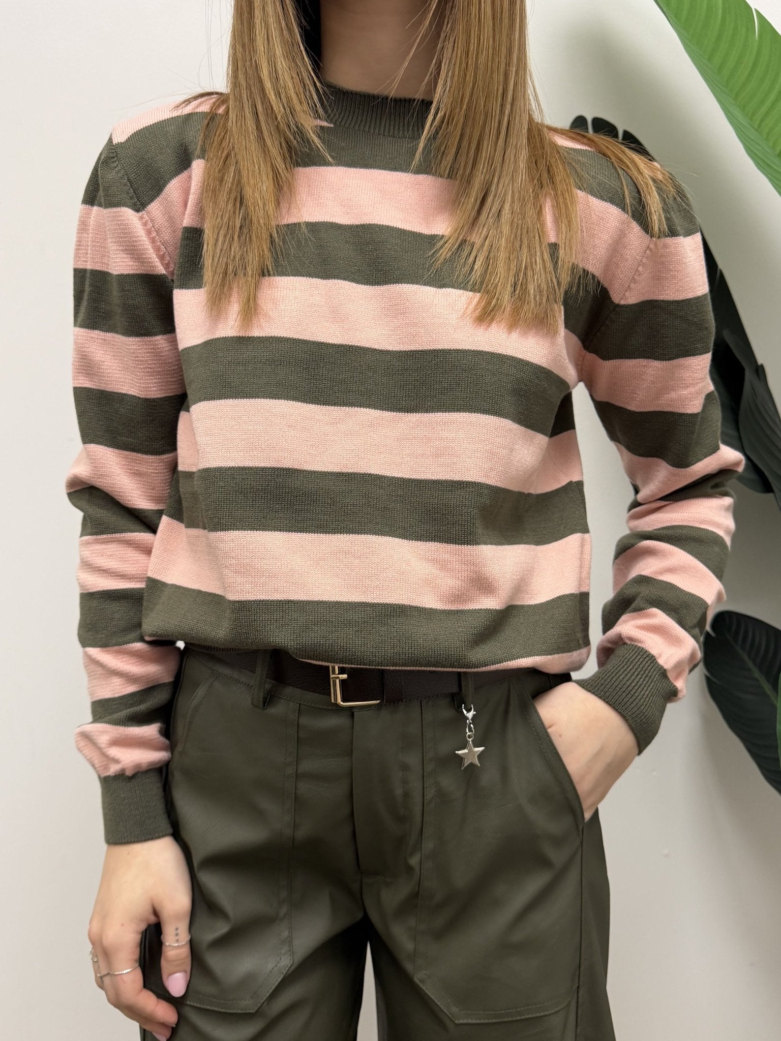 Maglioncino rigato in filo misto viscosa Tensione In - GiuGiò | Shop online