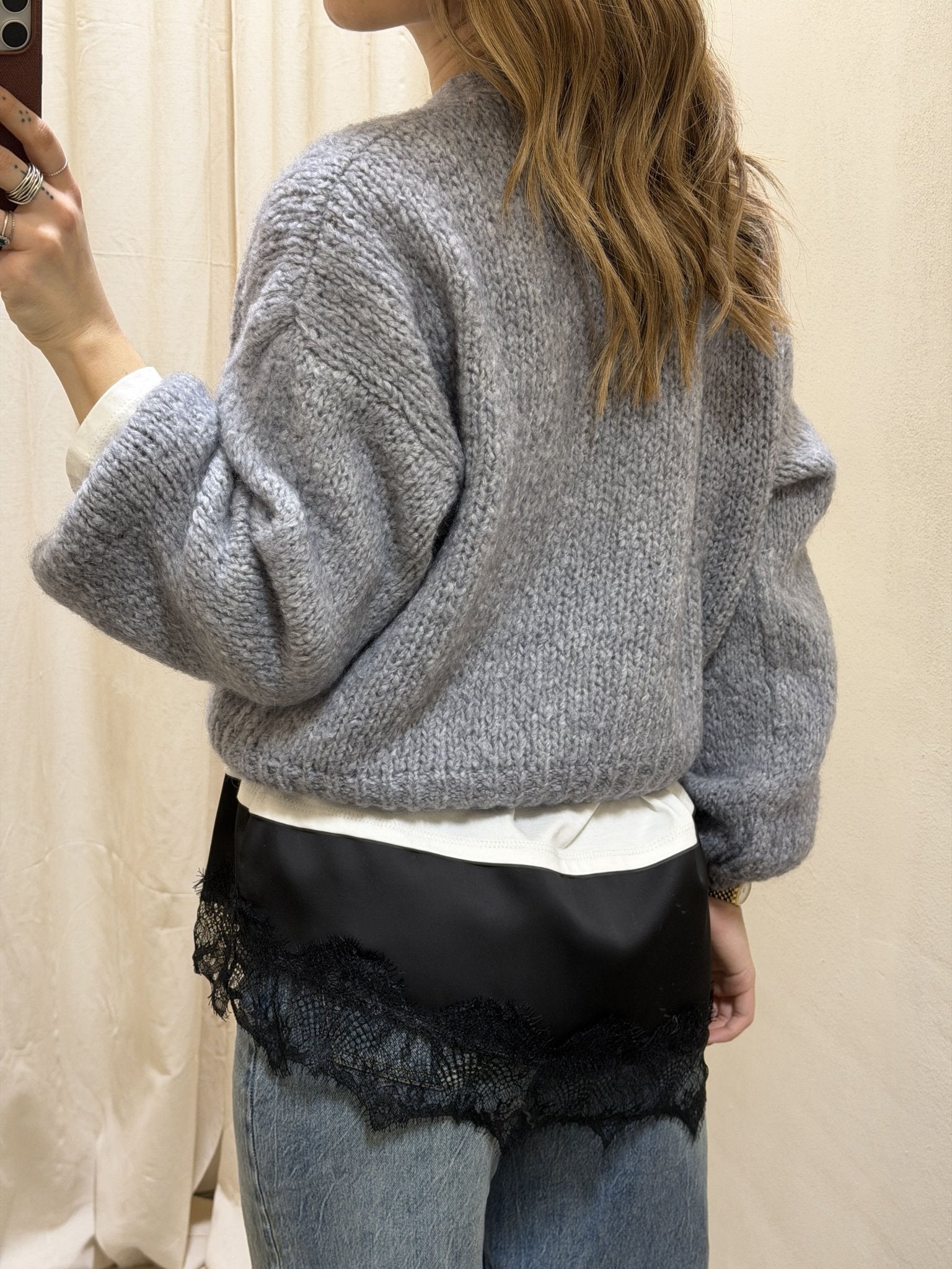 Maglione cardigan lana bouclè Dixie - GiuGiò | Shop online