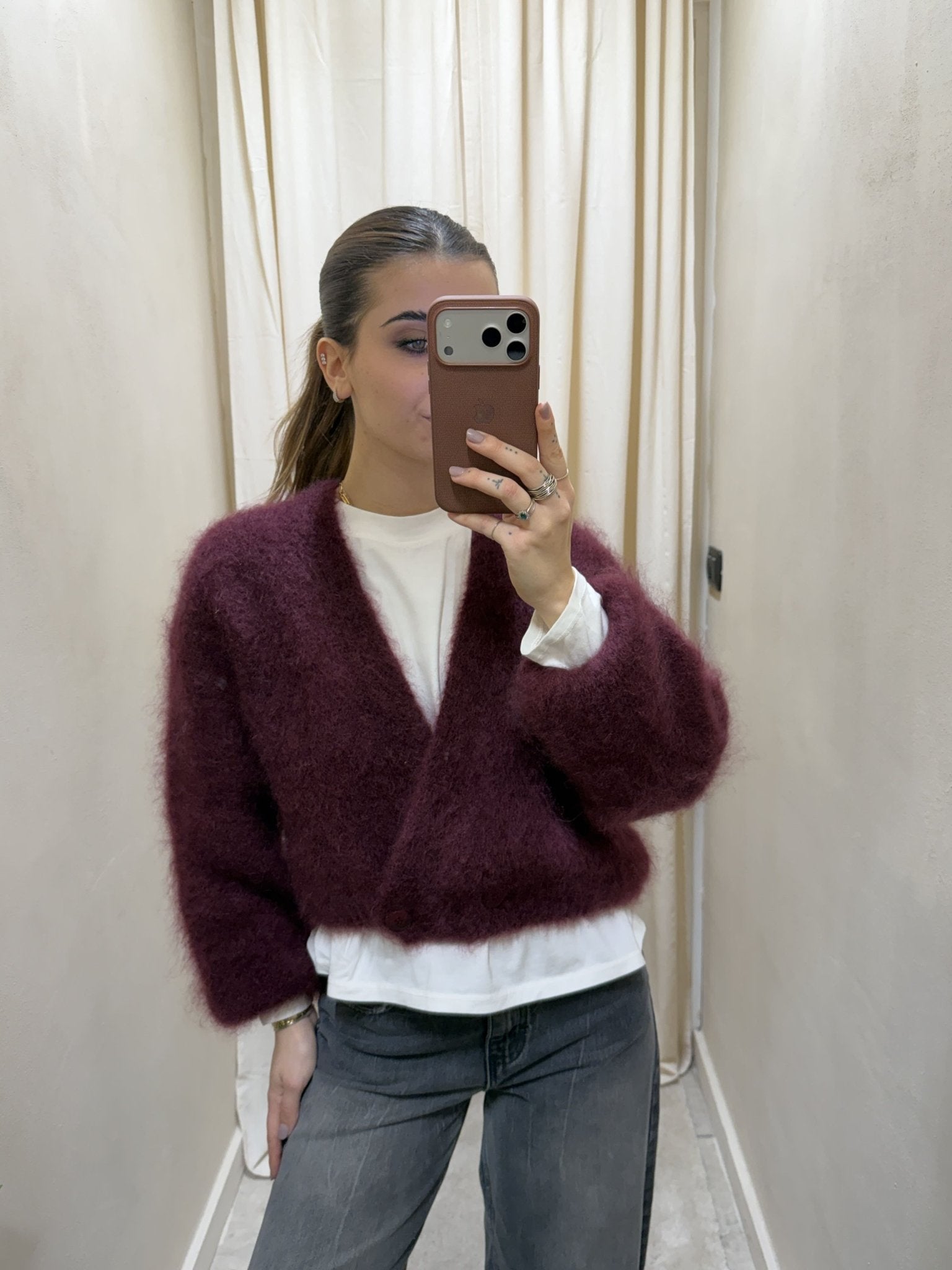 Maglione cardigan mohair 80% Dixie - GiuGiò | Shop online