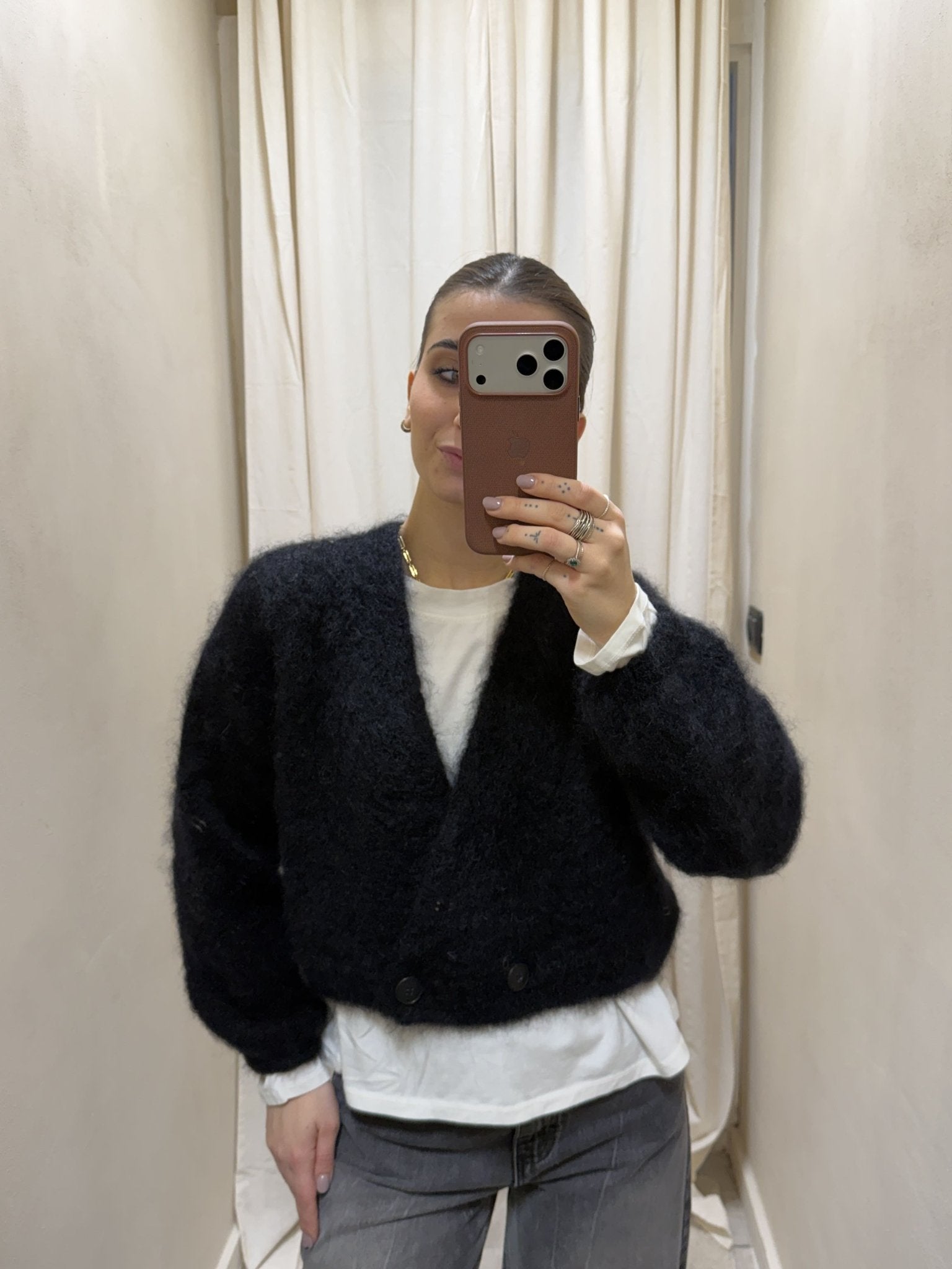 Maglione cardigan mohair 80% Dixie - GiuGiò | Shop online