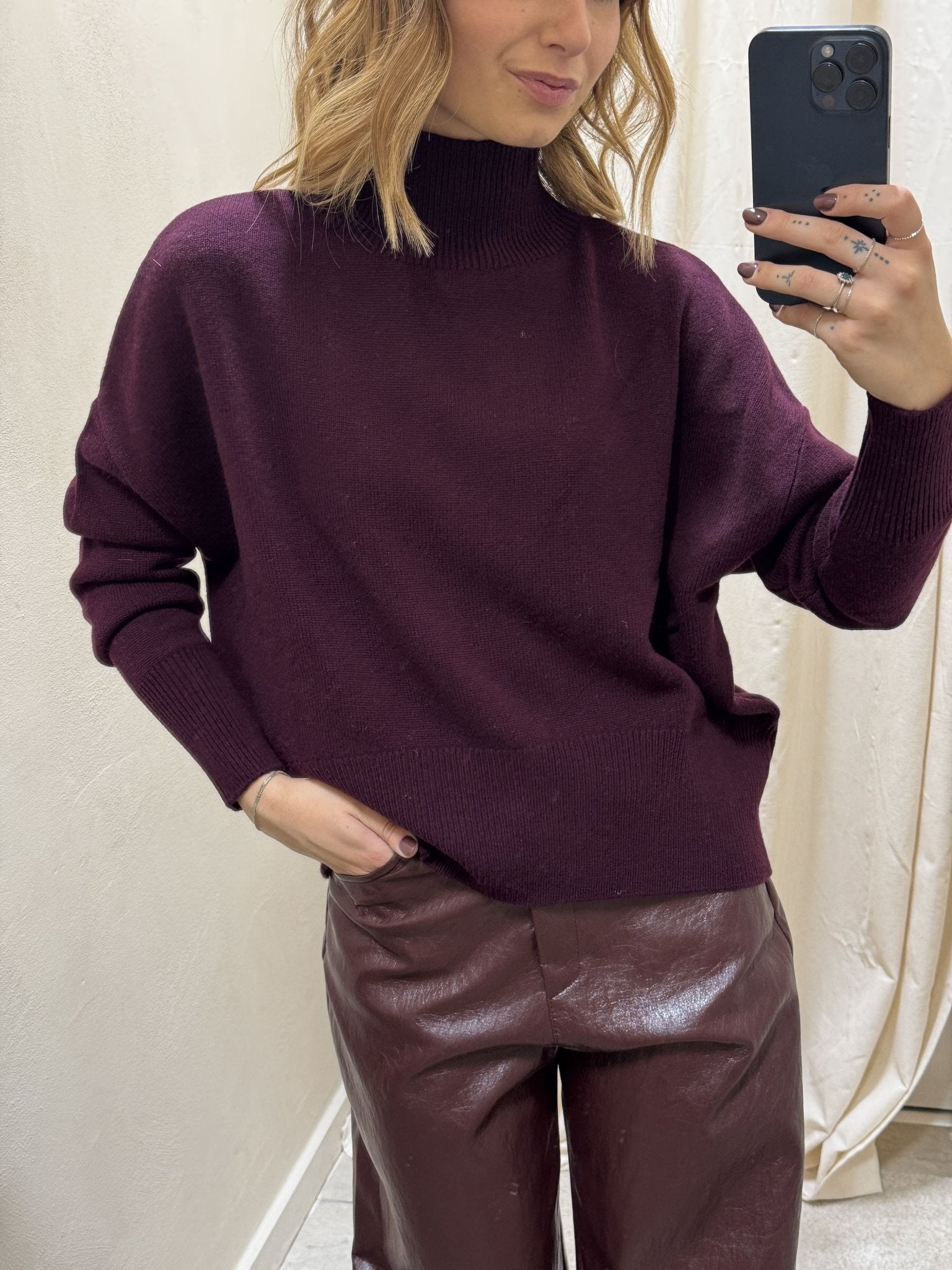 Maglione collo alto 100% lana Dixie - GiuGiò | Shop online