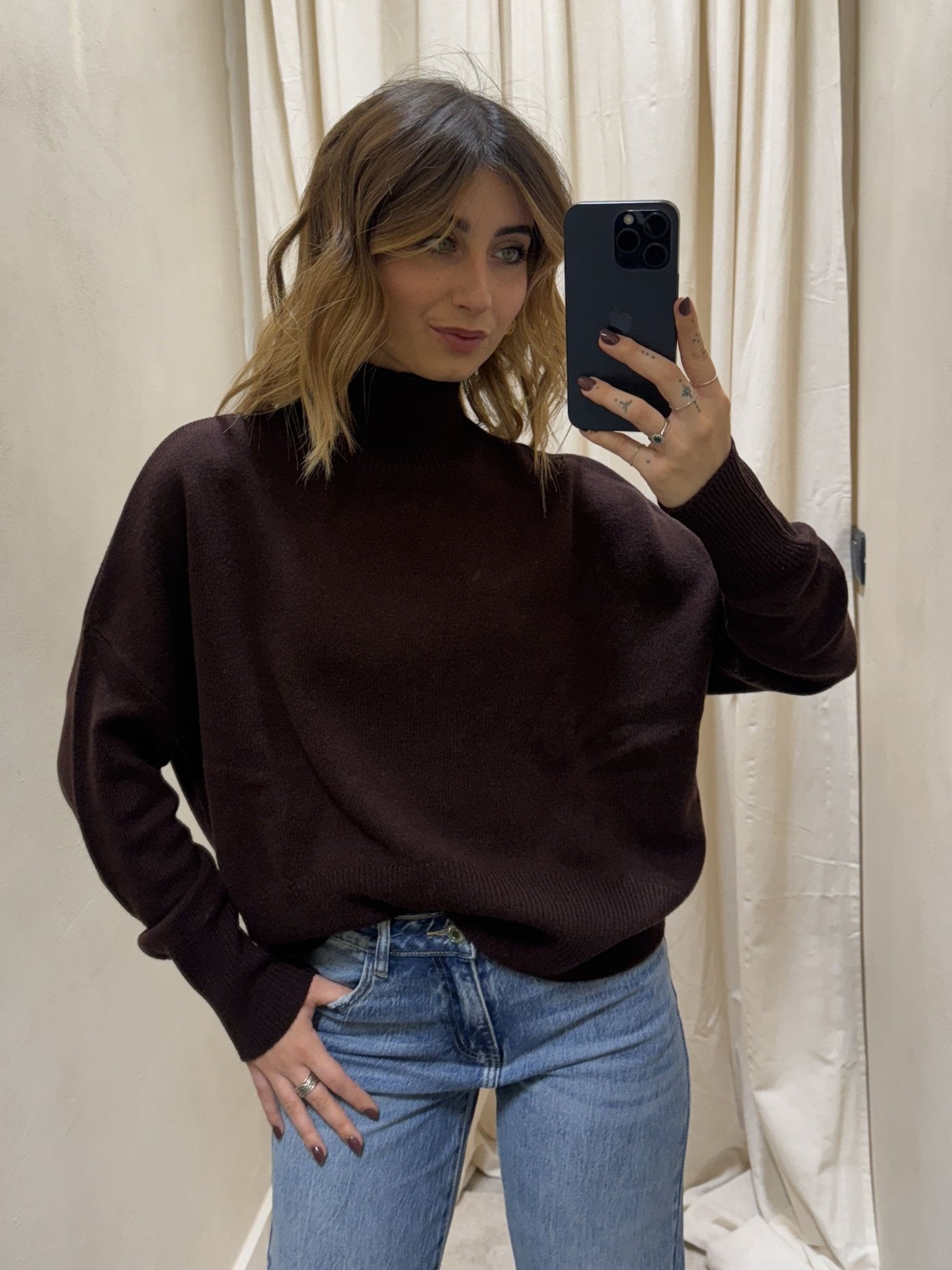 Maglione collo alto 100% lana Dixie - GiuGiò | Shop online