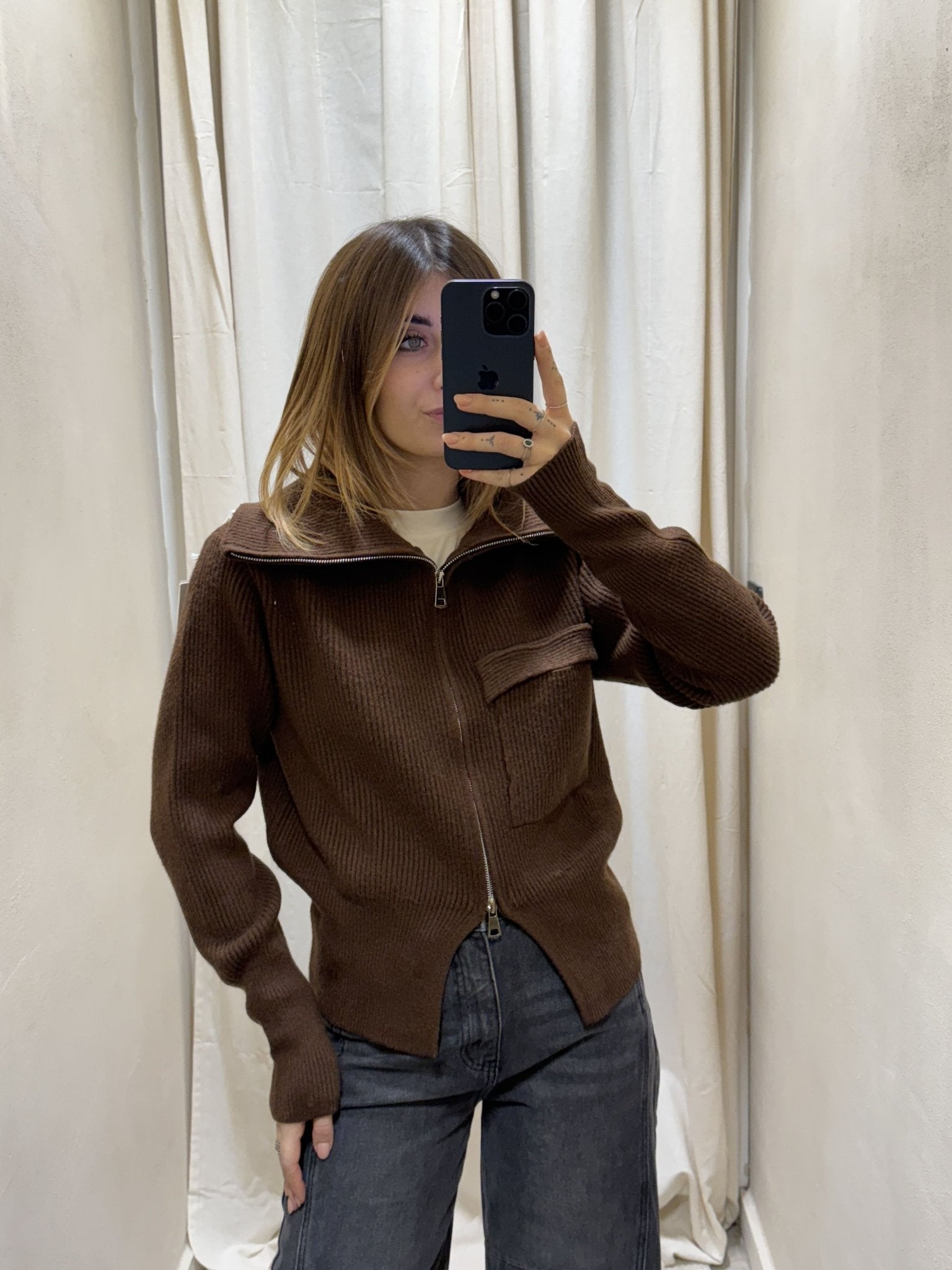 Maglione collo alto con zip Susy Mix - GiuGiò | Shop online