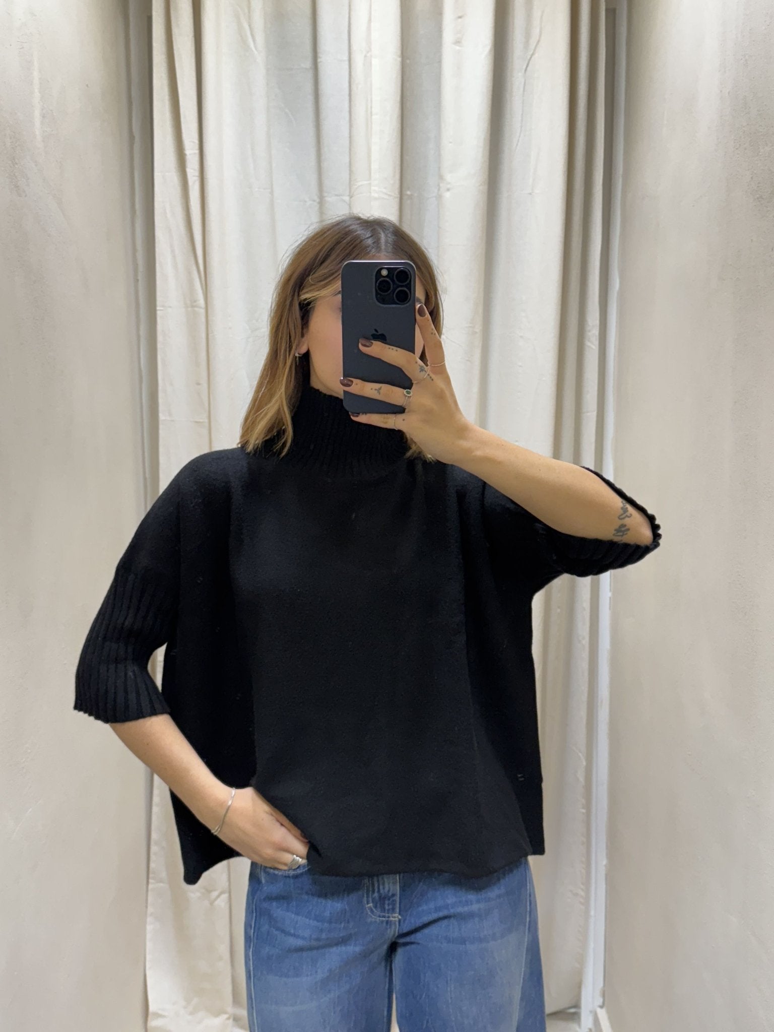 Maglione collo cratere mezza manica MyD - GiuGiò | Shop online