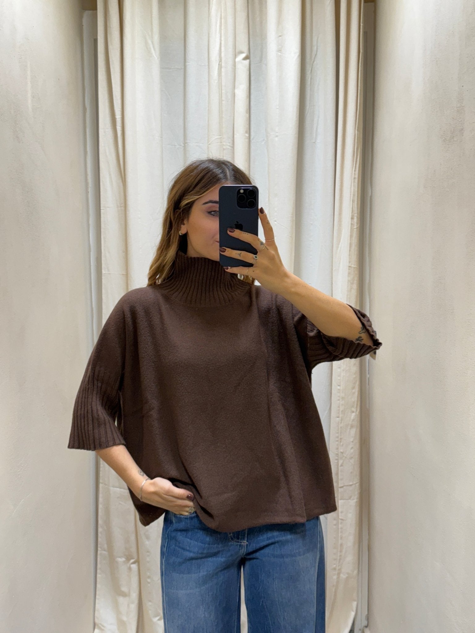 Maglione collo cratere mezza manica MyD - GiuGiò | Shop online