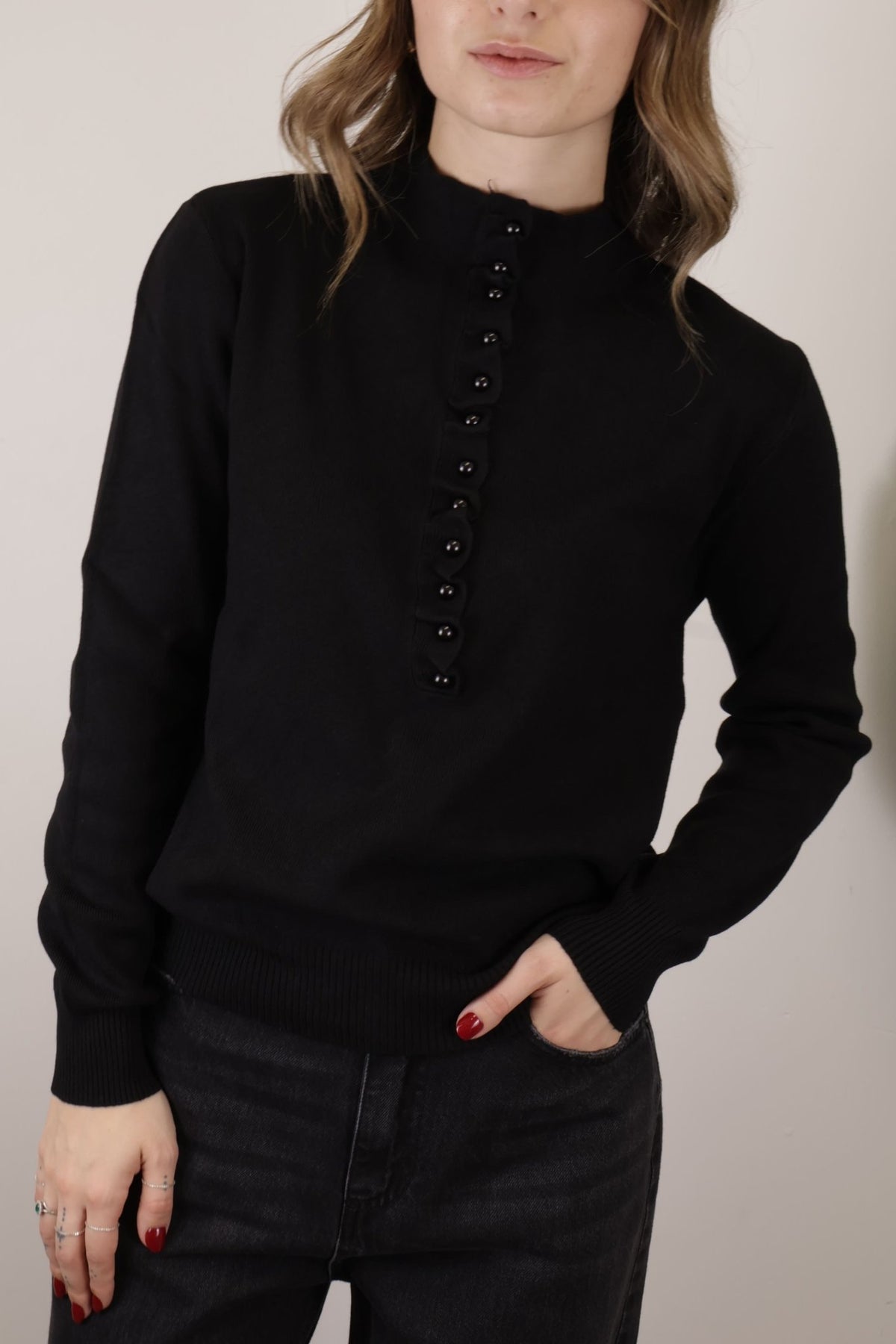 Maglione con bottoncini e rouches HaveOne - GiuGiò | Shop online