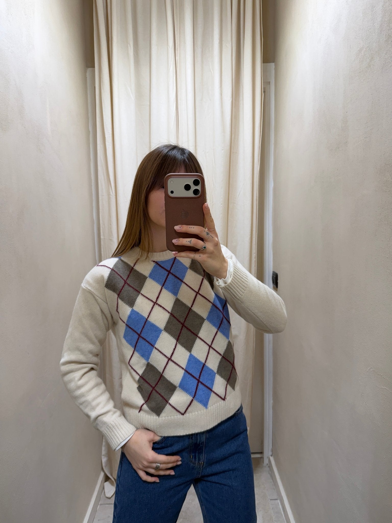 Maglione girocollo a rombi Tensione In - GiuGiò | Shop online