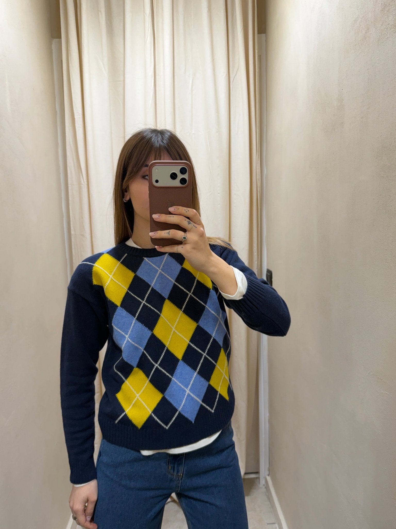 Maglione girocollo a rombi Tensione In - GiuGiò | Shop online