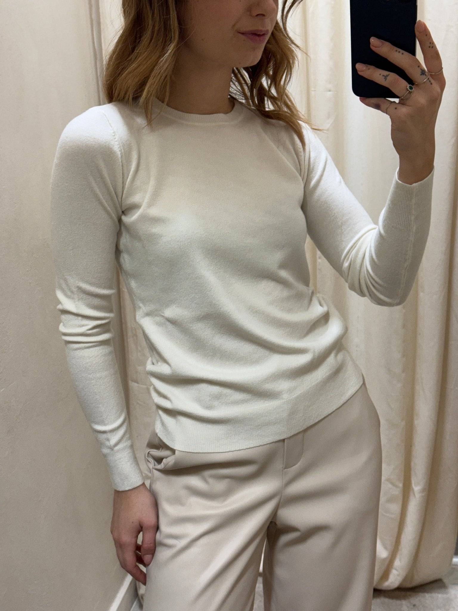 Maglione girocollo basic in viscosa MyD - GiuGiò | Shop online